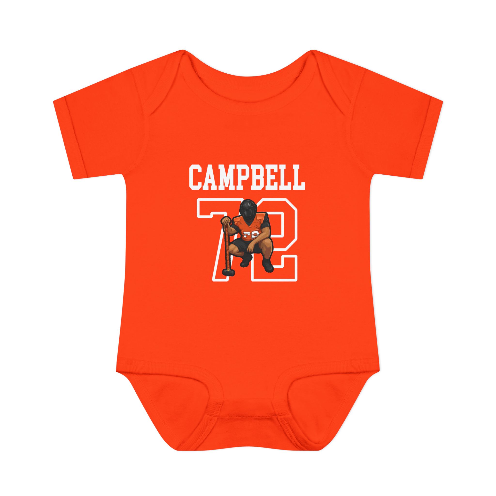 Baby Onesie — character_shirsey in Orange