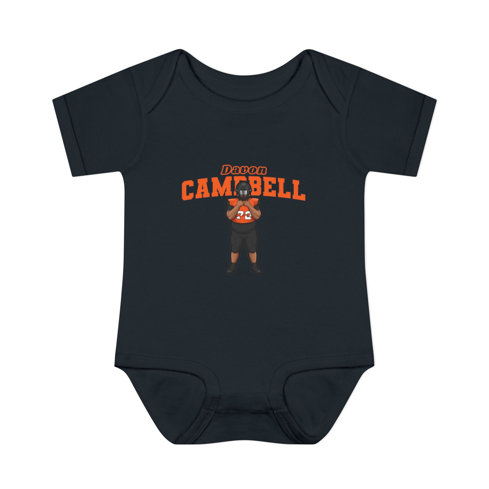 Baby Onesie — character_name_arch in Black