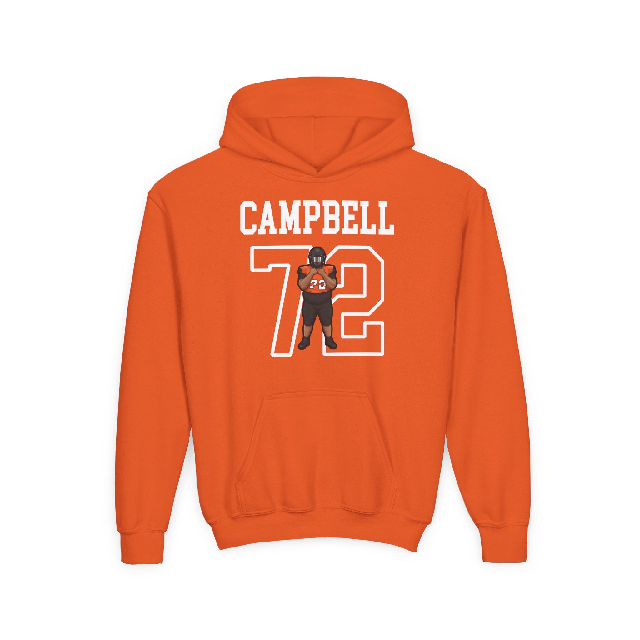 Youth Hoodie — character_shirsey in Orange