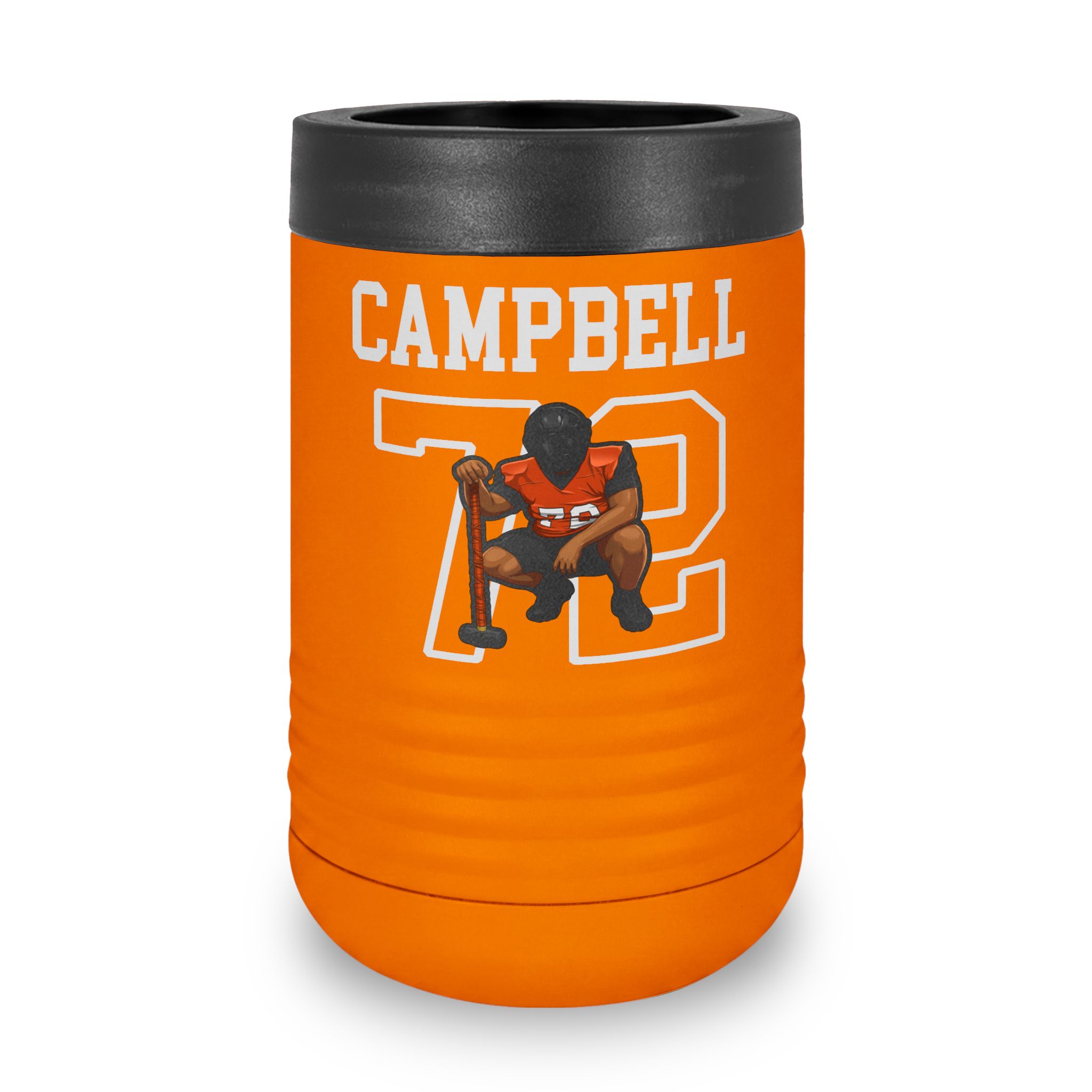 Stainless Can Cooler — character_shirsey in Orange