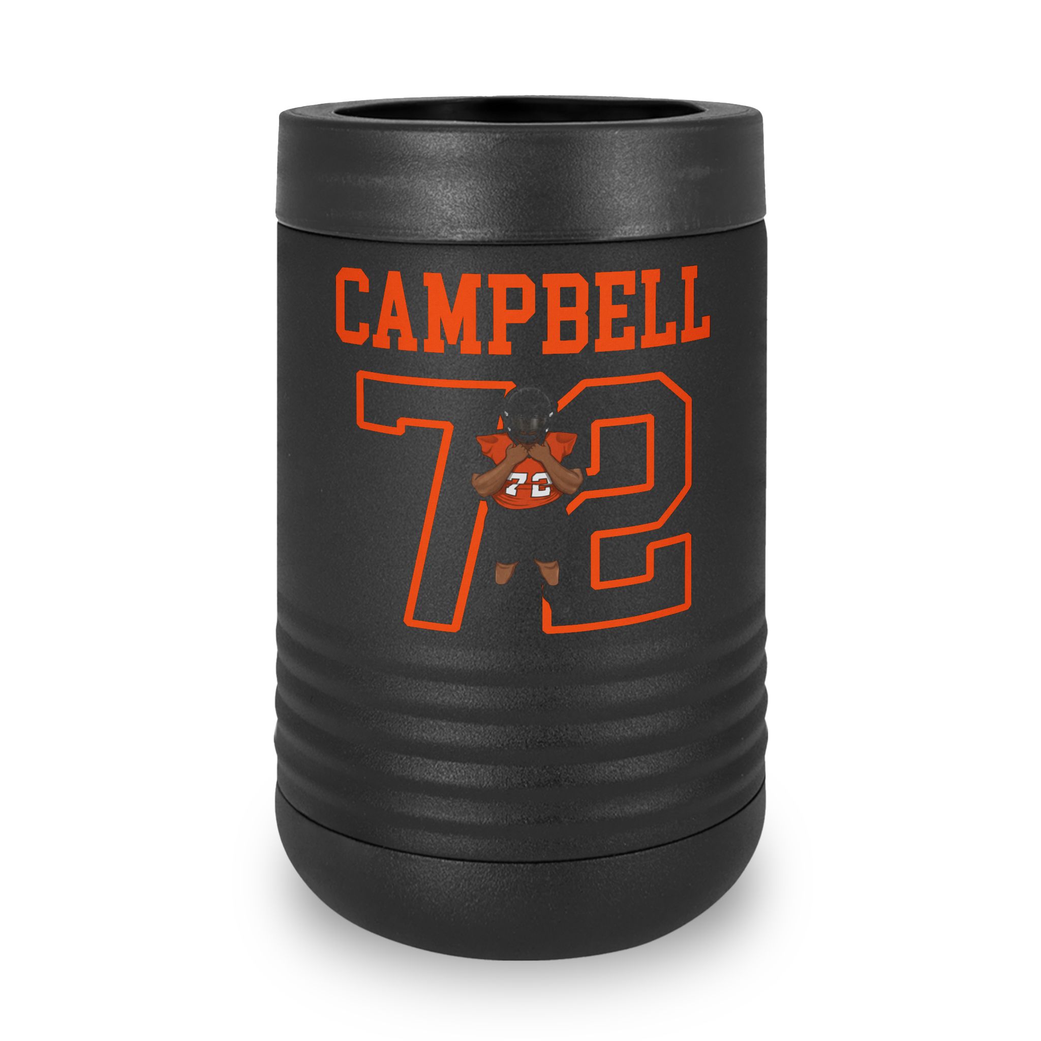 Stainless Can Cooler — character_shirsey in Black
