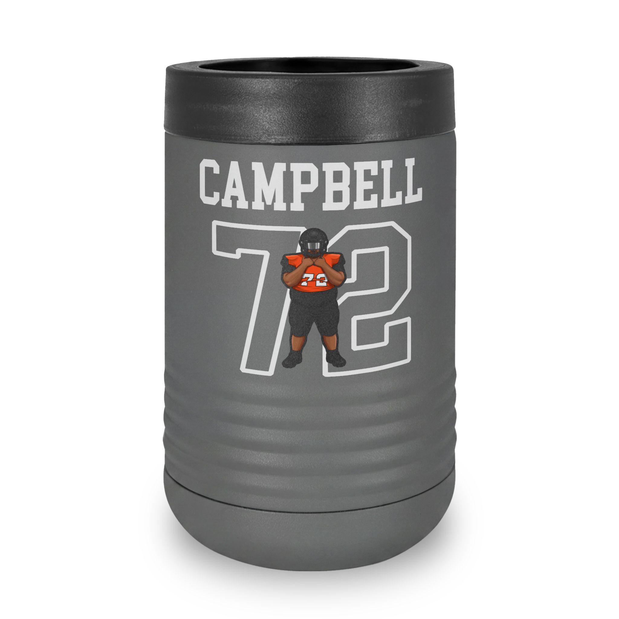 Stainless Can Cooler — character_shirsey in Grey