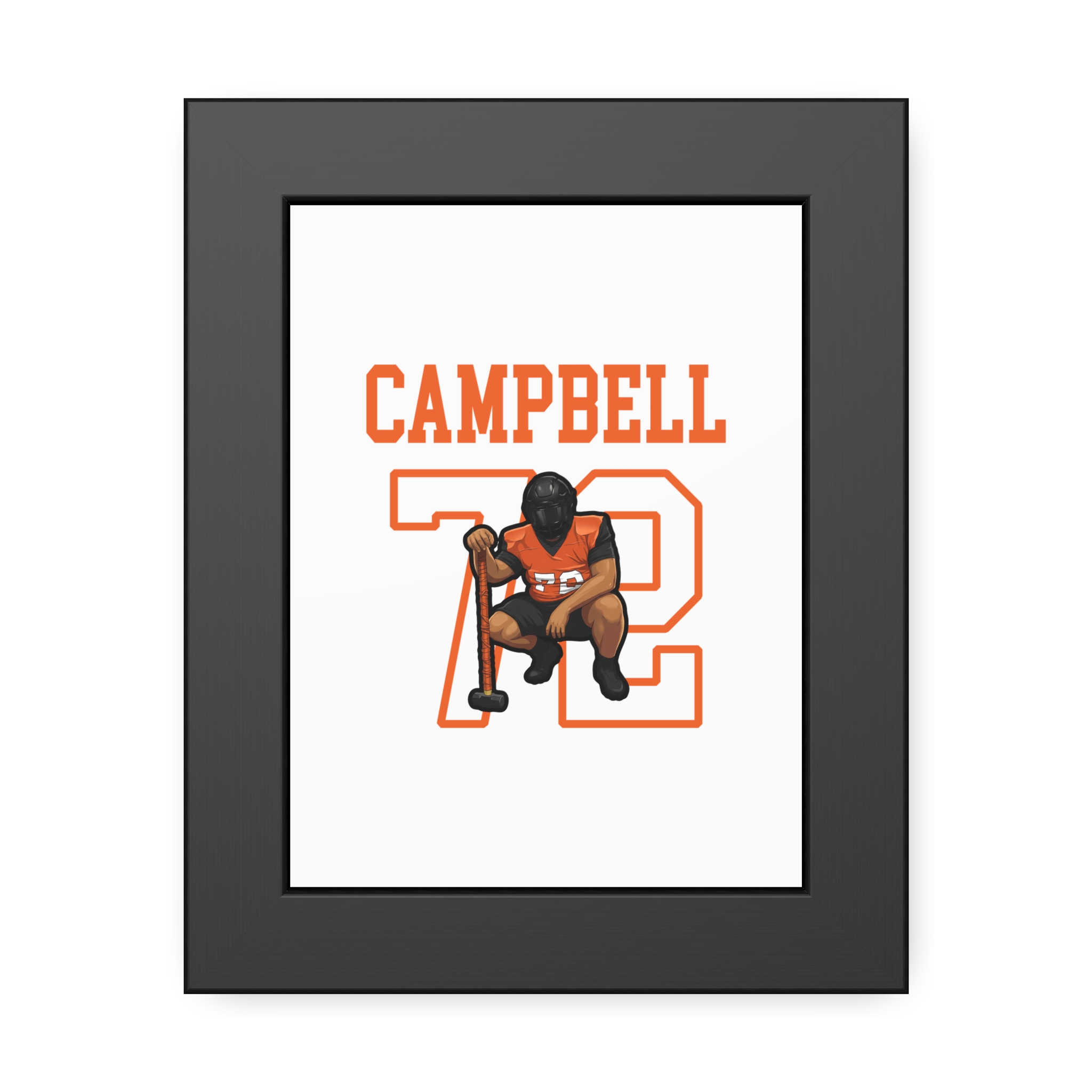 Framed Poster — character_shirsey in Black