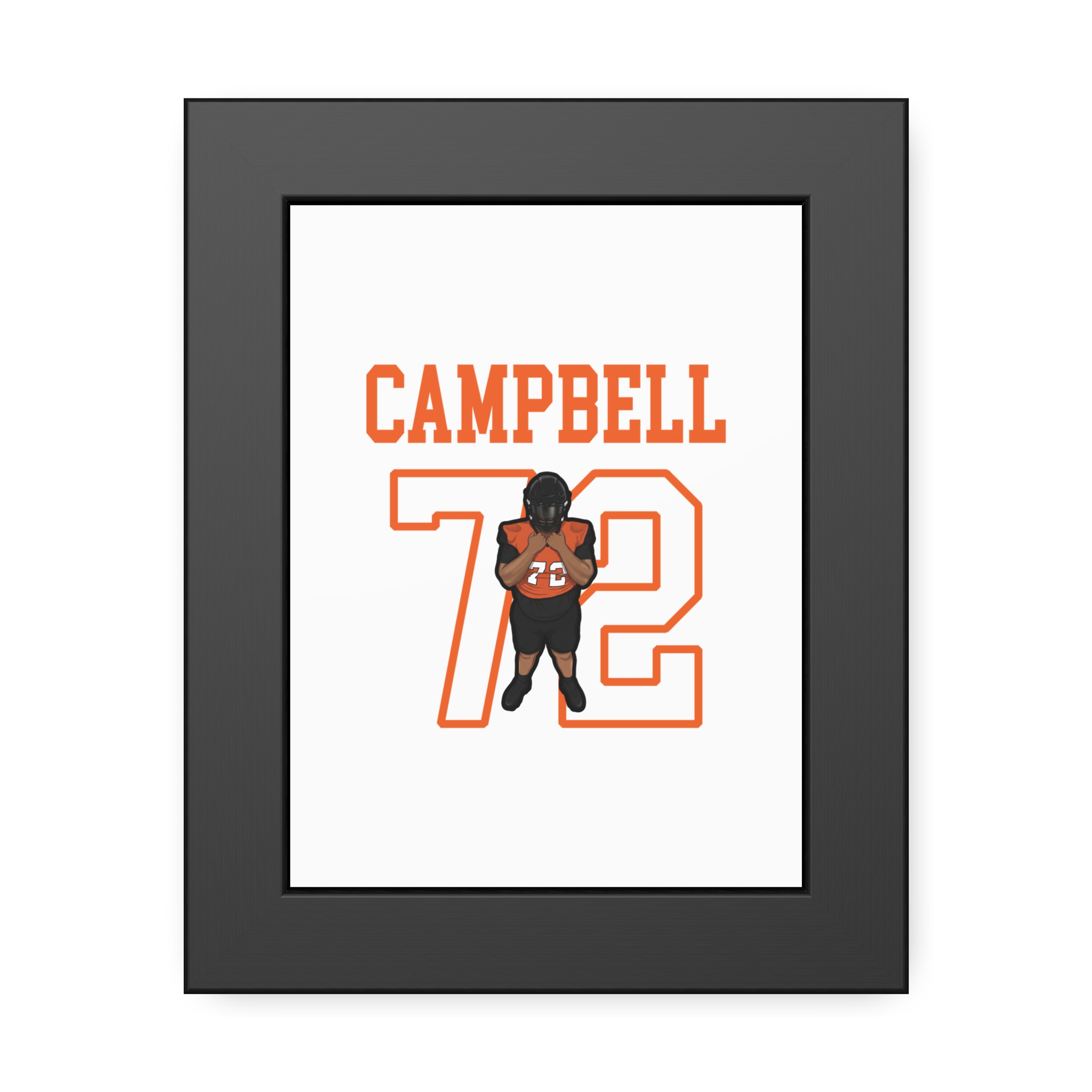 Framed Poster — character_shirsey in Black