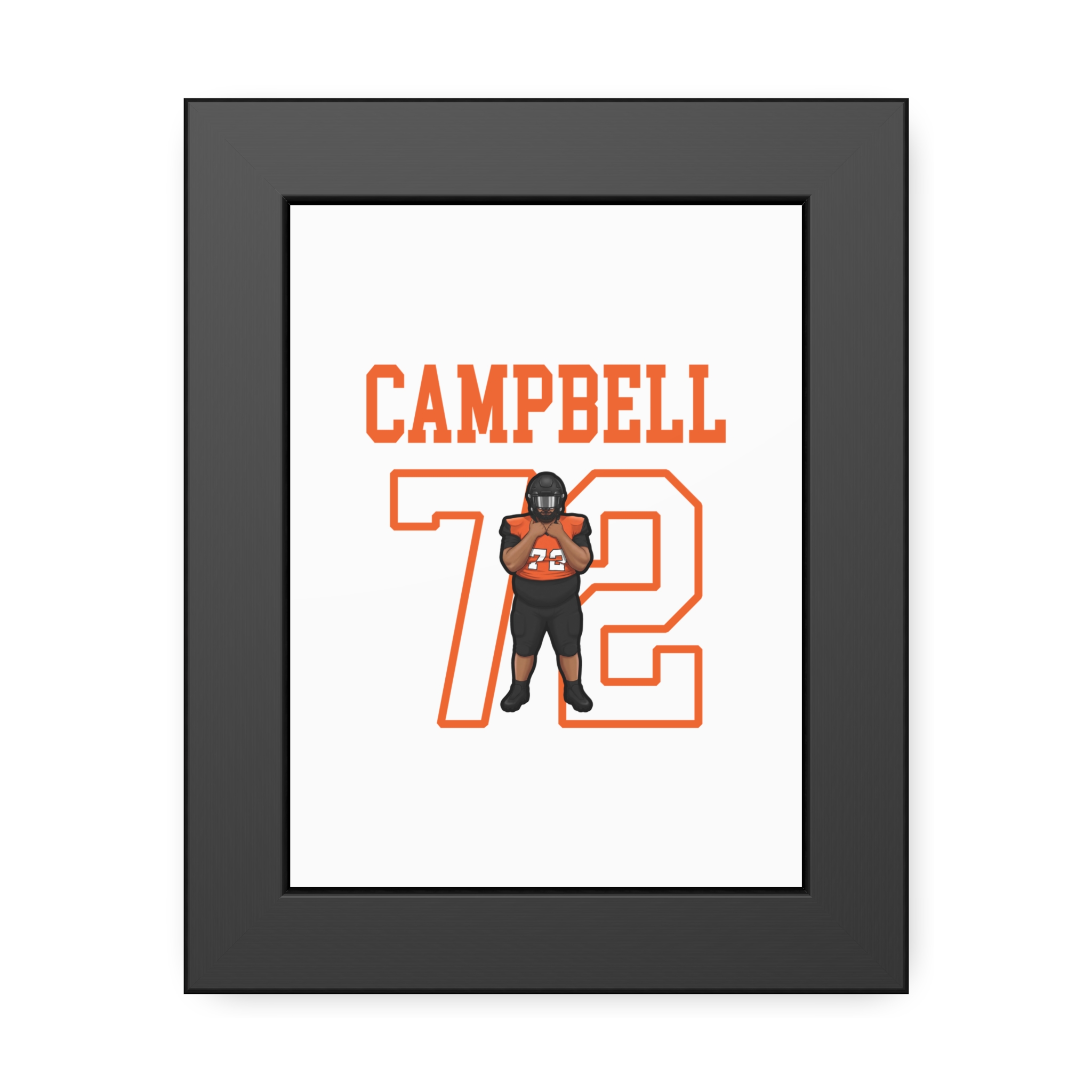 Framed Poster — character_shirsey in Black