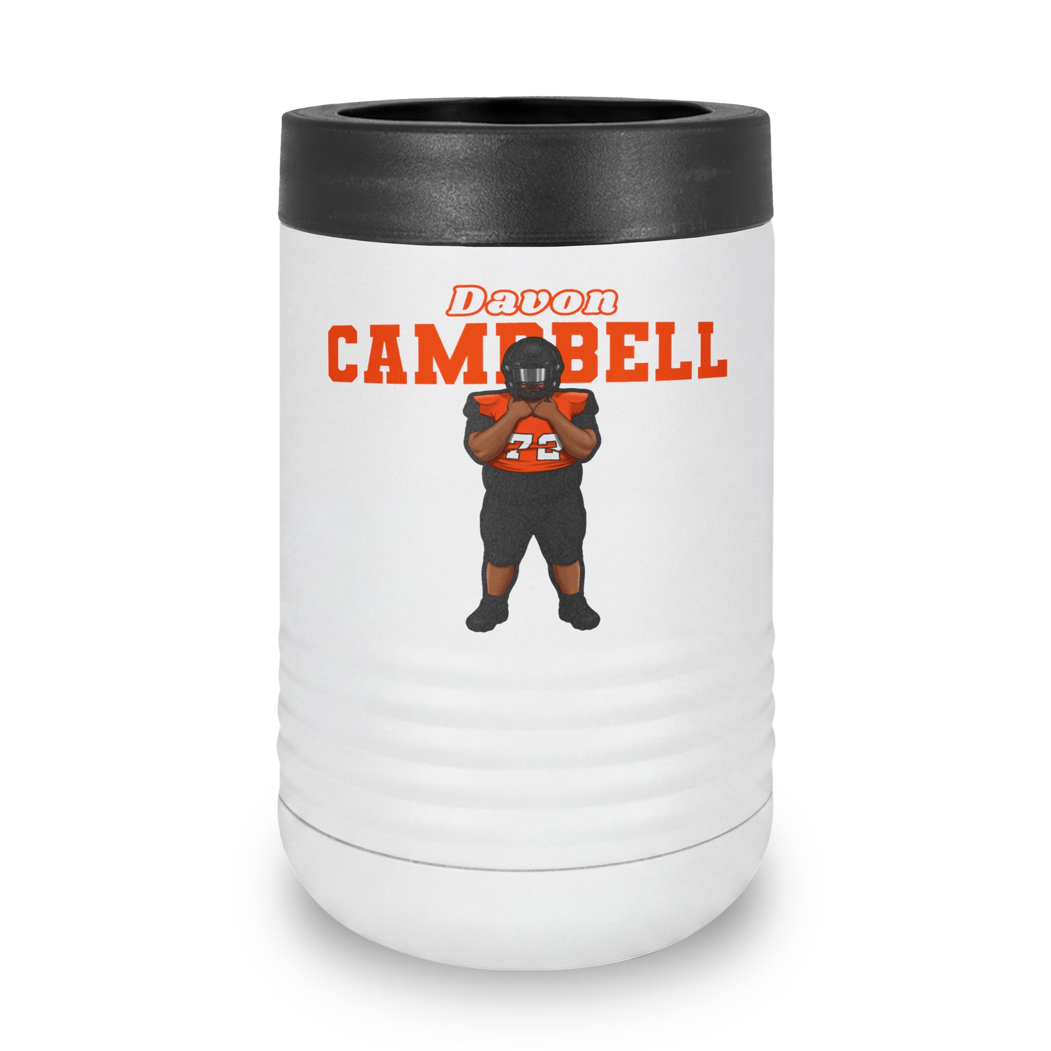 Stainless Can Cooler — character_name_arch in White