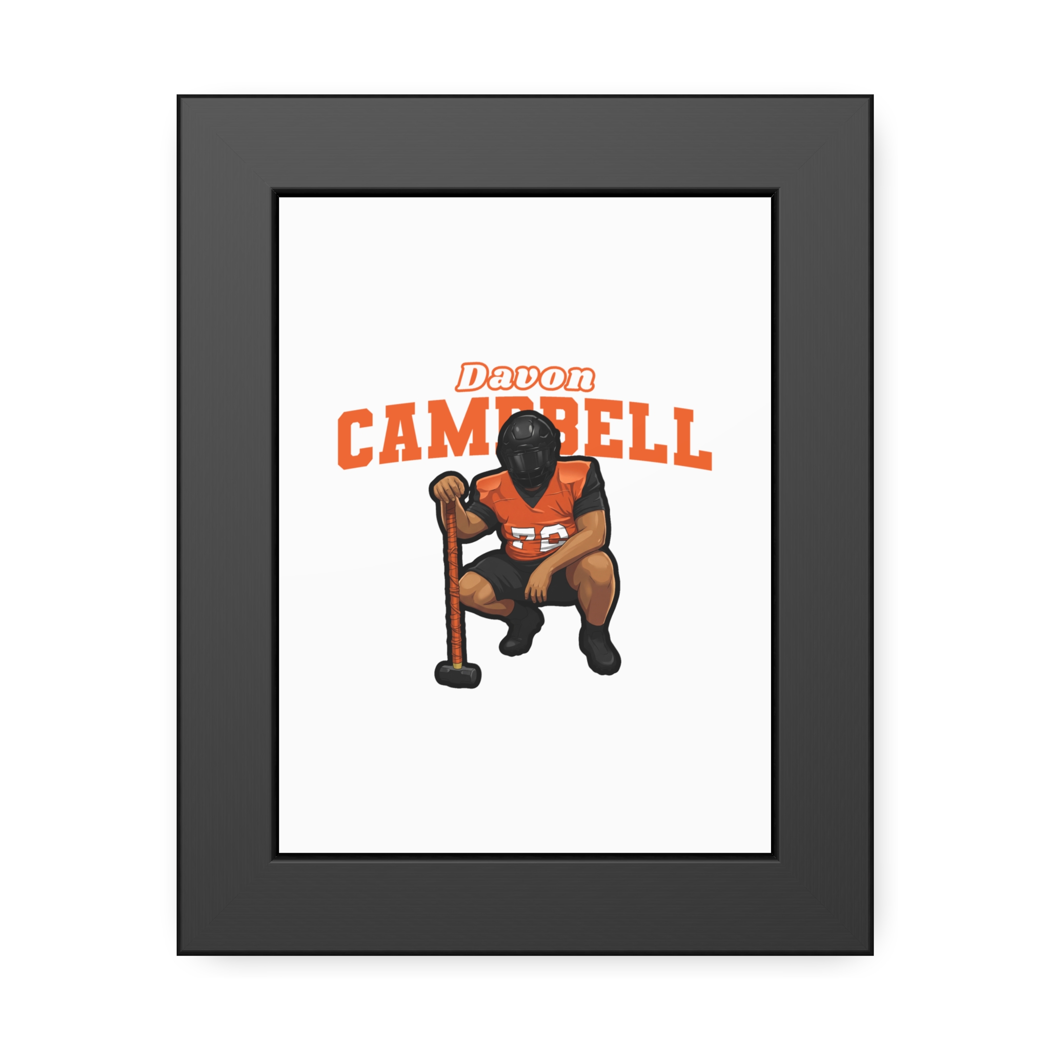 Framed Poster — character_name_arch in Black