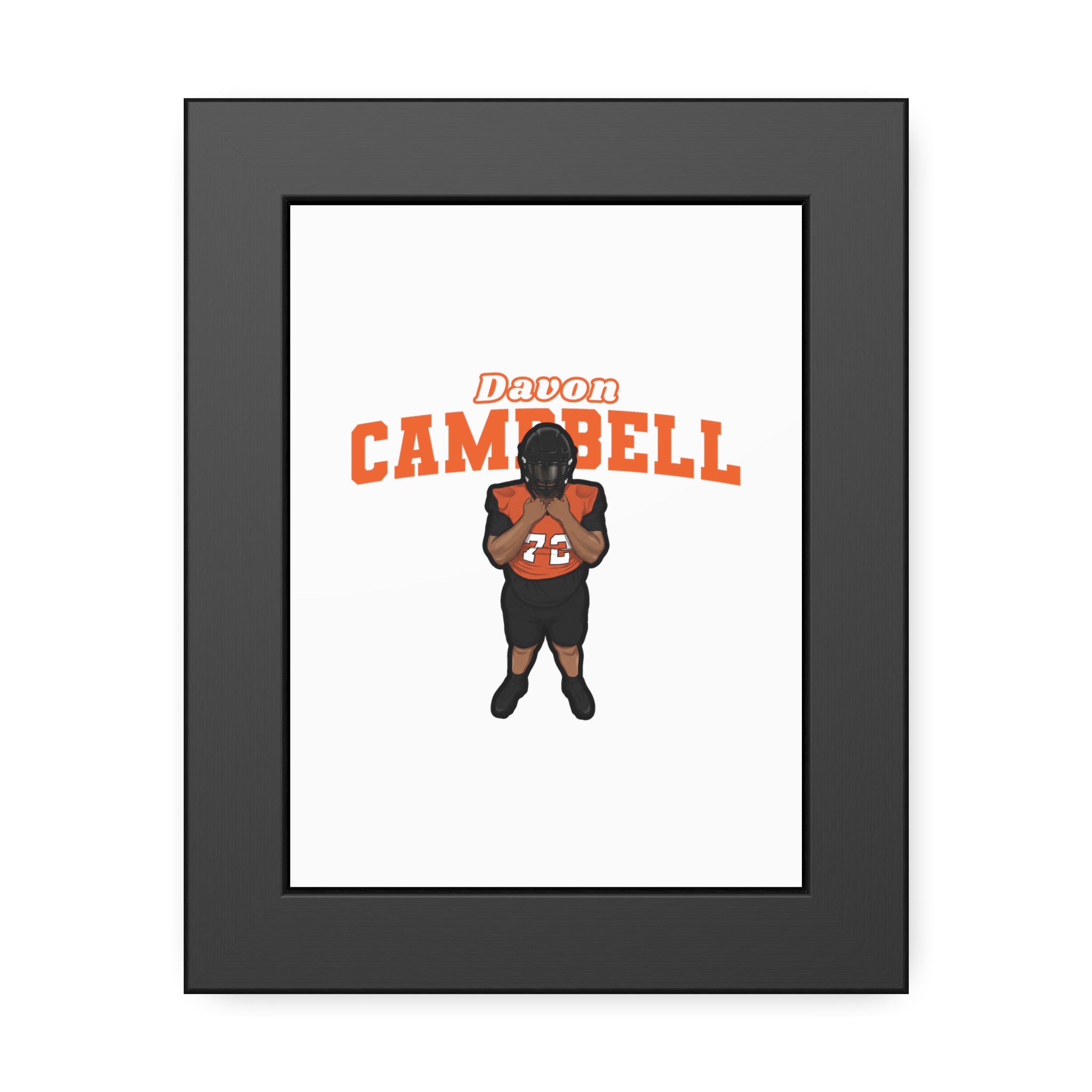 Framed Poster — character_name_arch in Black