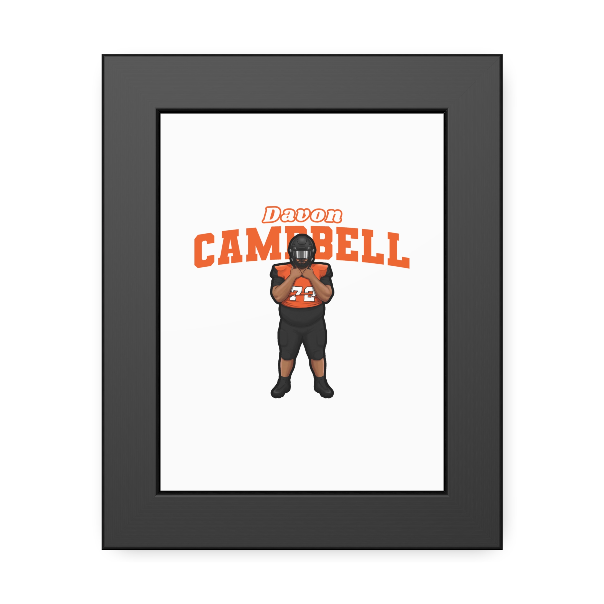 Framed Poster — character_name_arch in Black