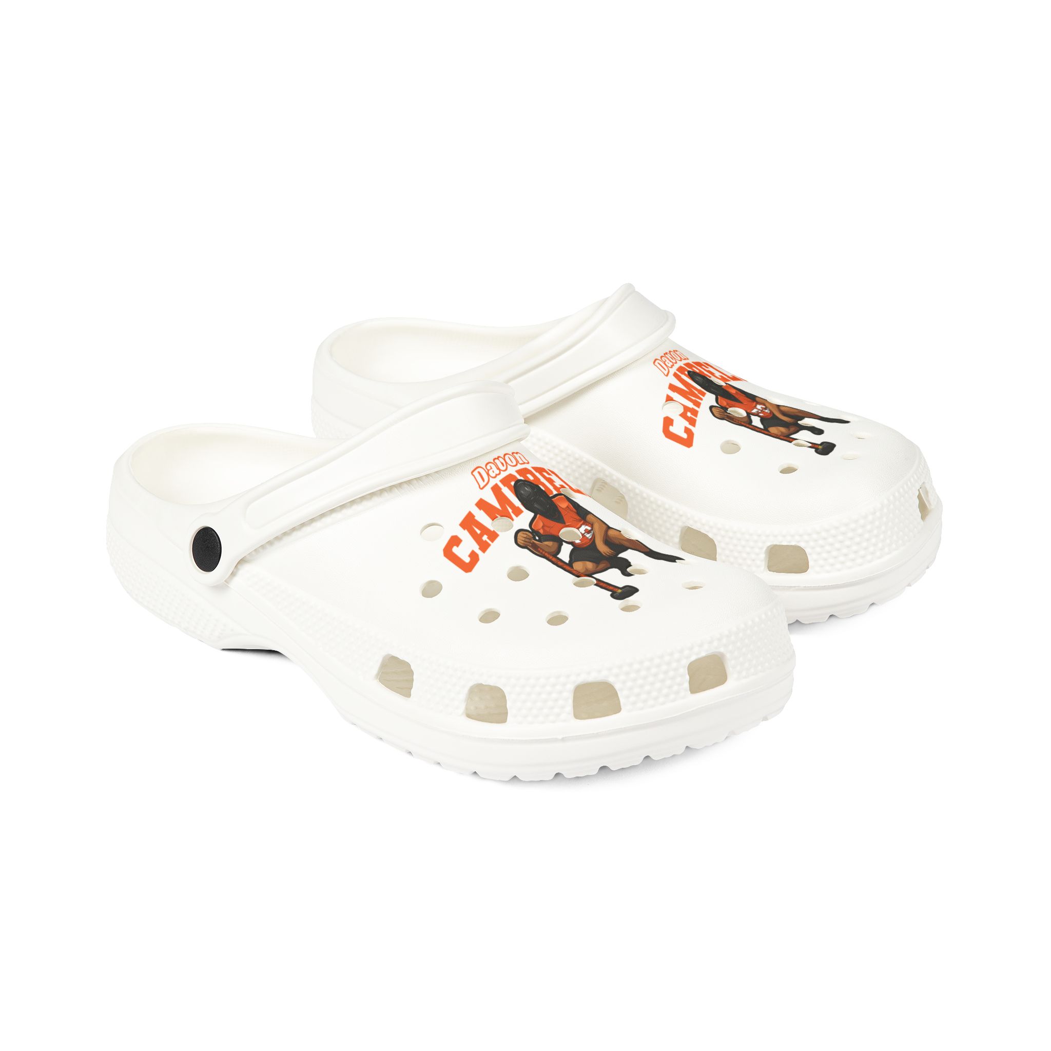 Rubber Clogs — character_name_arch in White