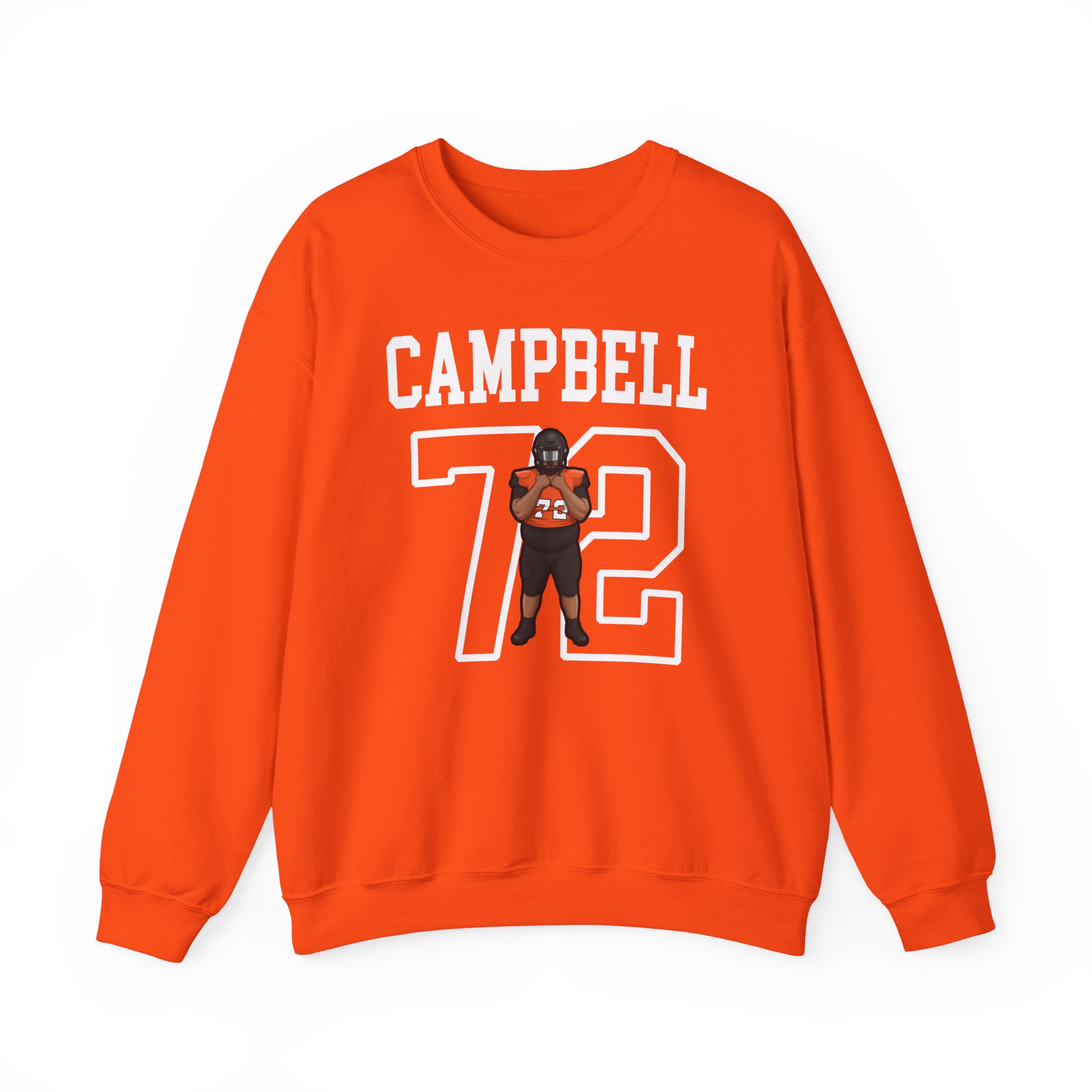 Crewneck Sweatshirt — character_shirsey in Orange