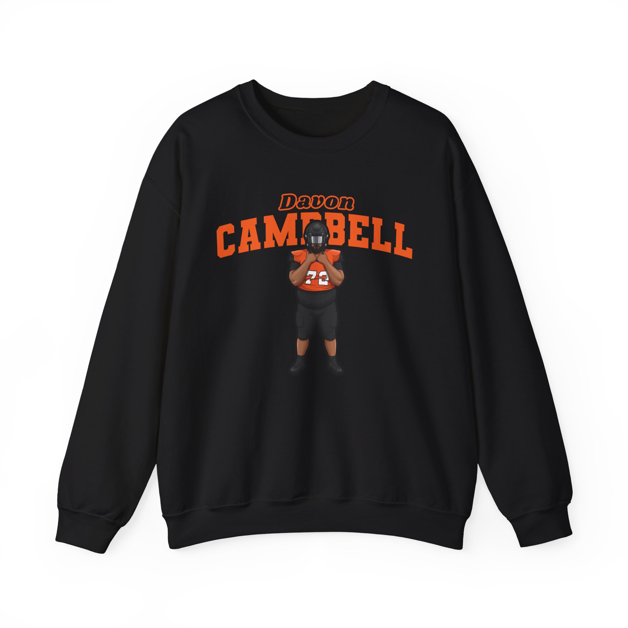 Crewneck Sweatshirt — character_name_arch in Black