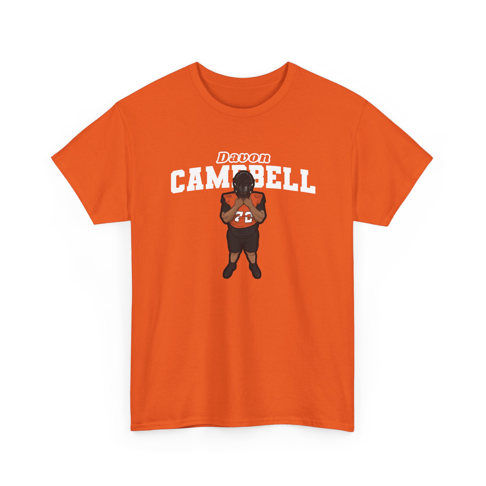 Tee — character_name_arch in Orange