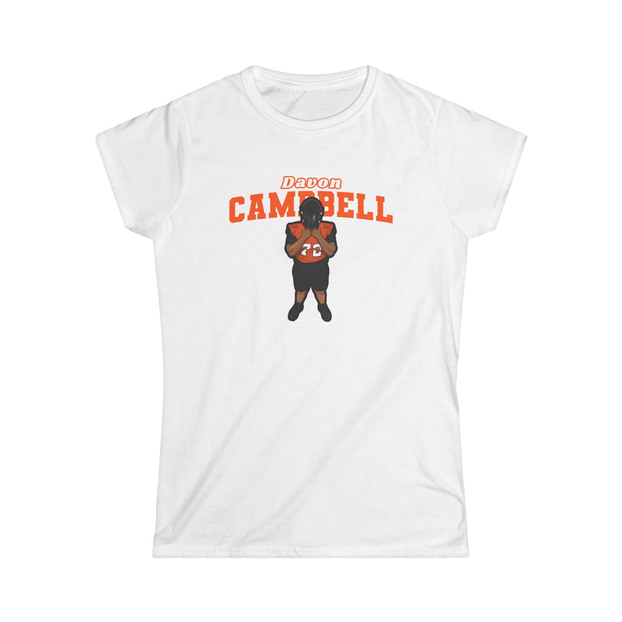 Women's Softstyle Tee — character_name_arch in White