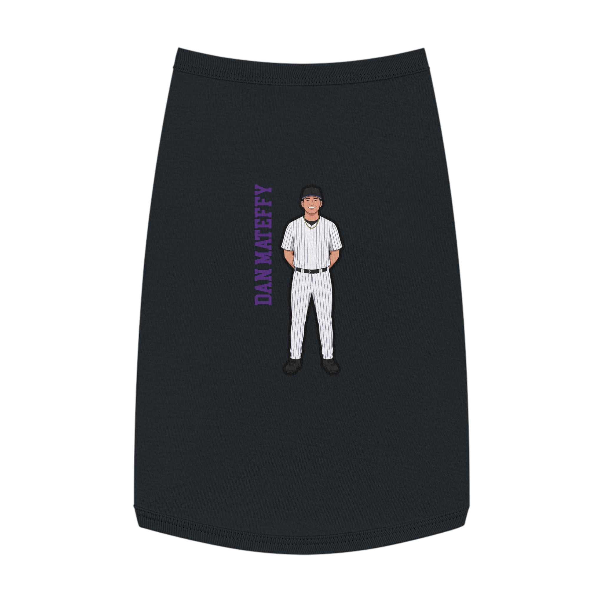 Pet Tank Top — character_name_vertical in Black