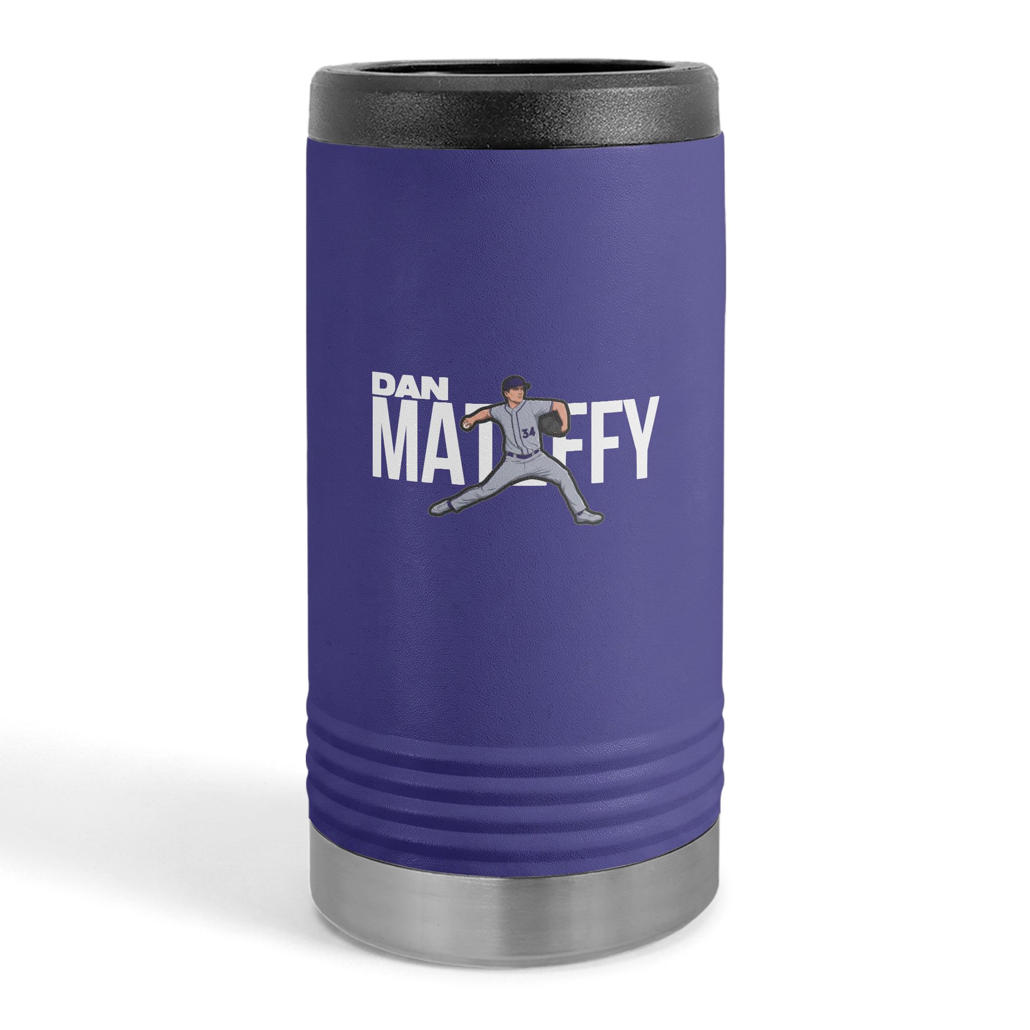 Slim Stainless Can Cooler — character_player_name in Purple