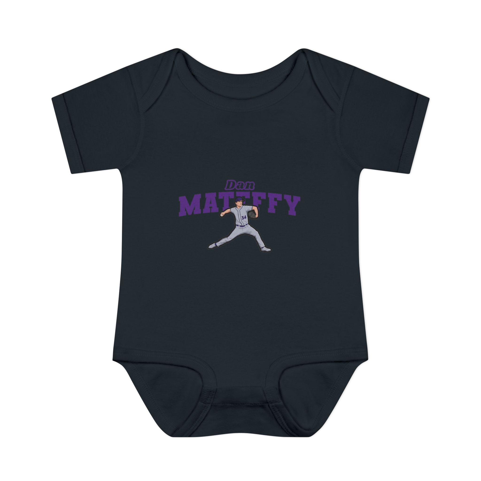 Baby Onesie — character_name_arch in Black