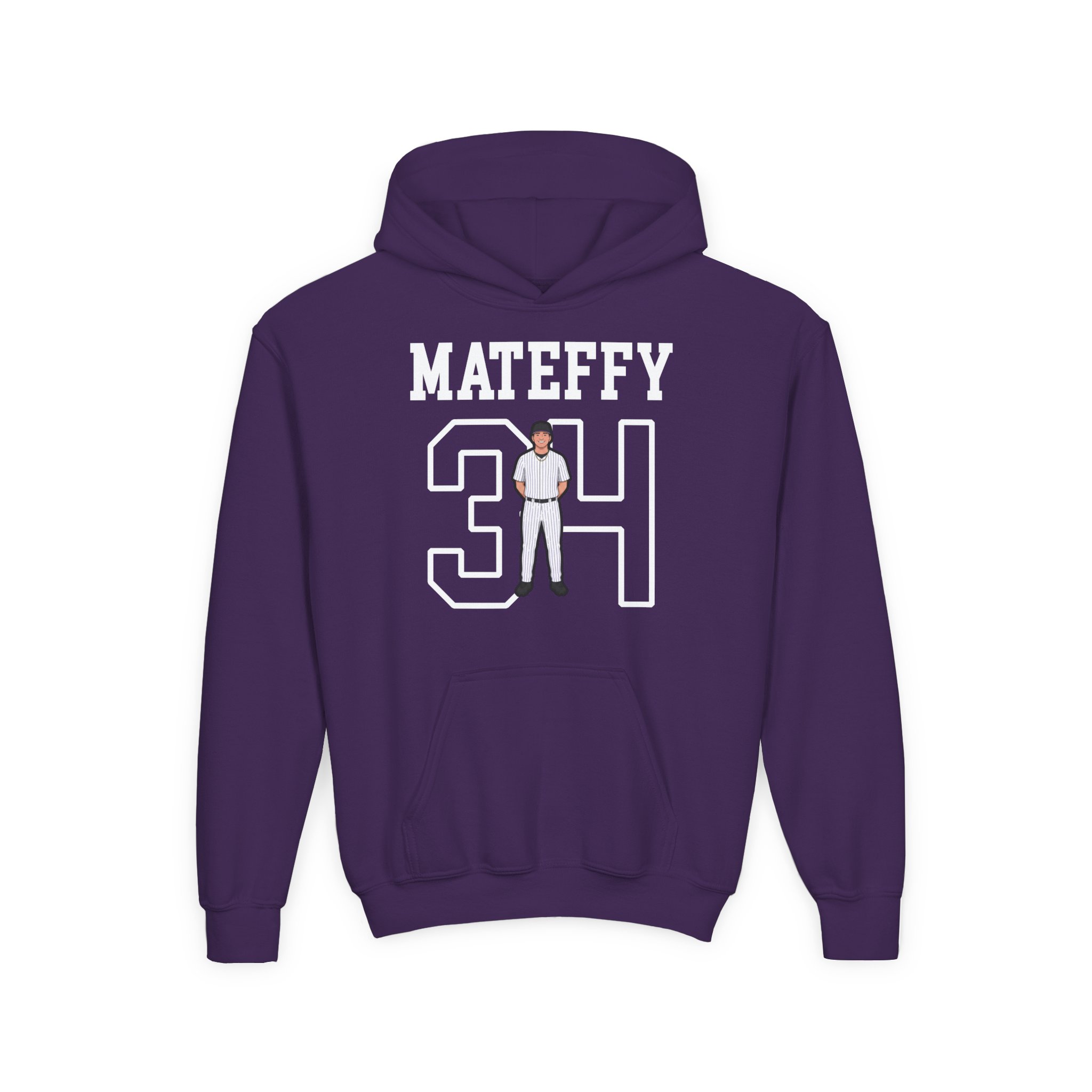 Youth Hoodie — character_shirsey in Purple