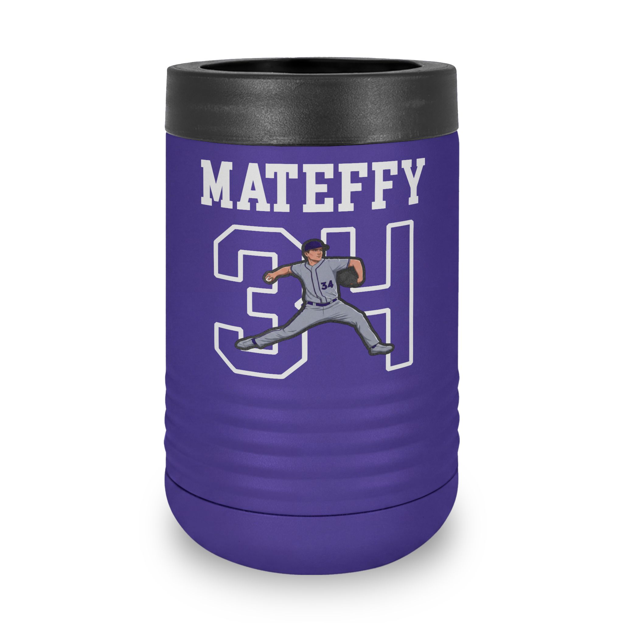 Stainless Can Cooler — character_shirsey in Purple