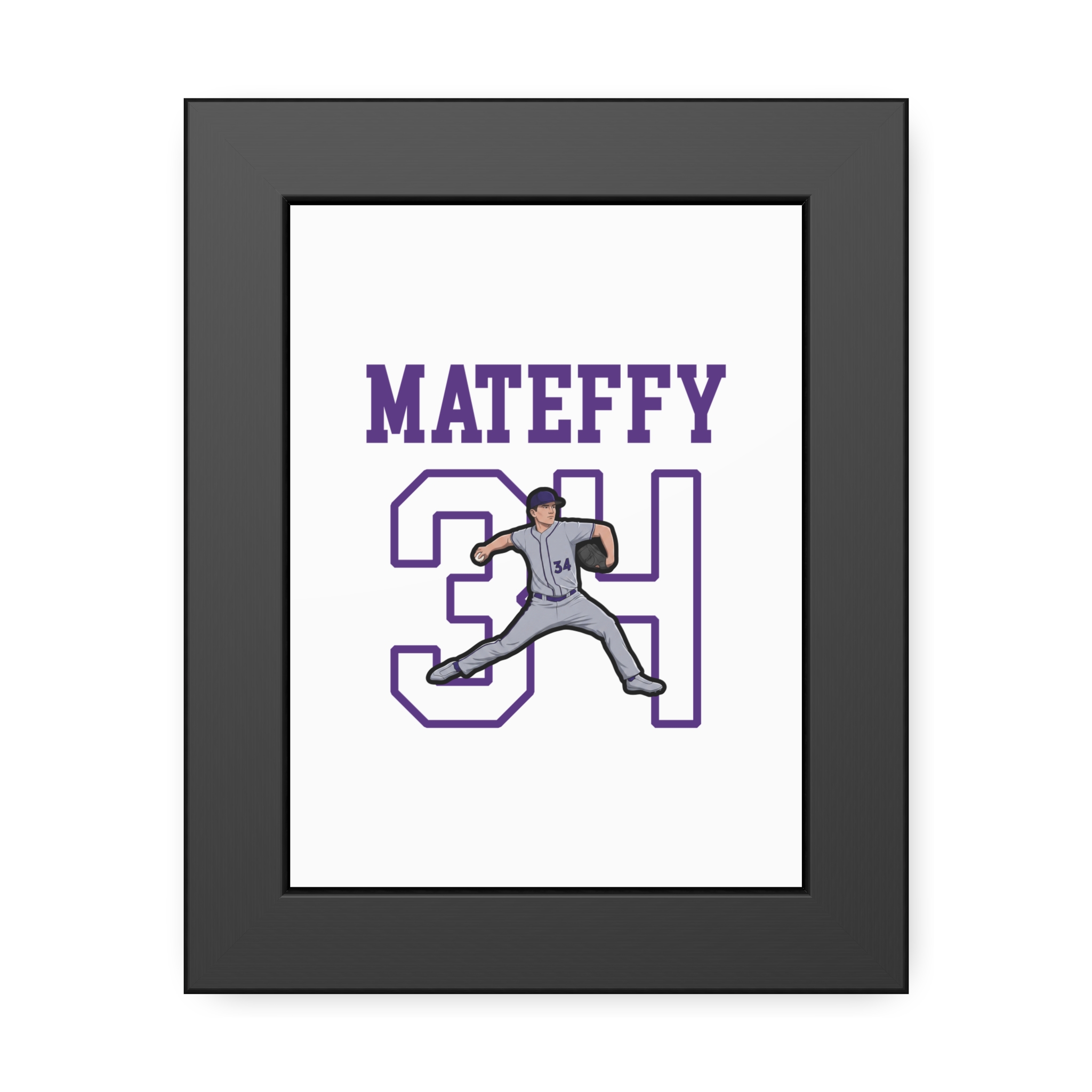 Framed Poster — character_shirsey in Black