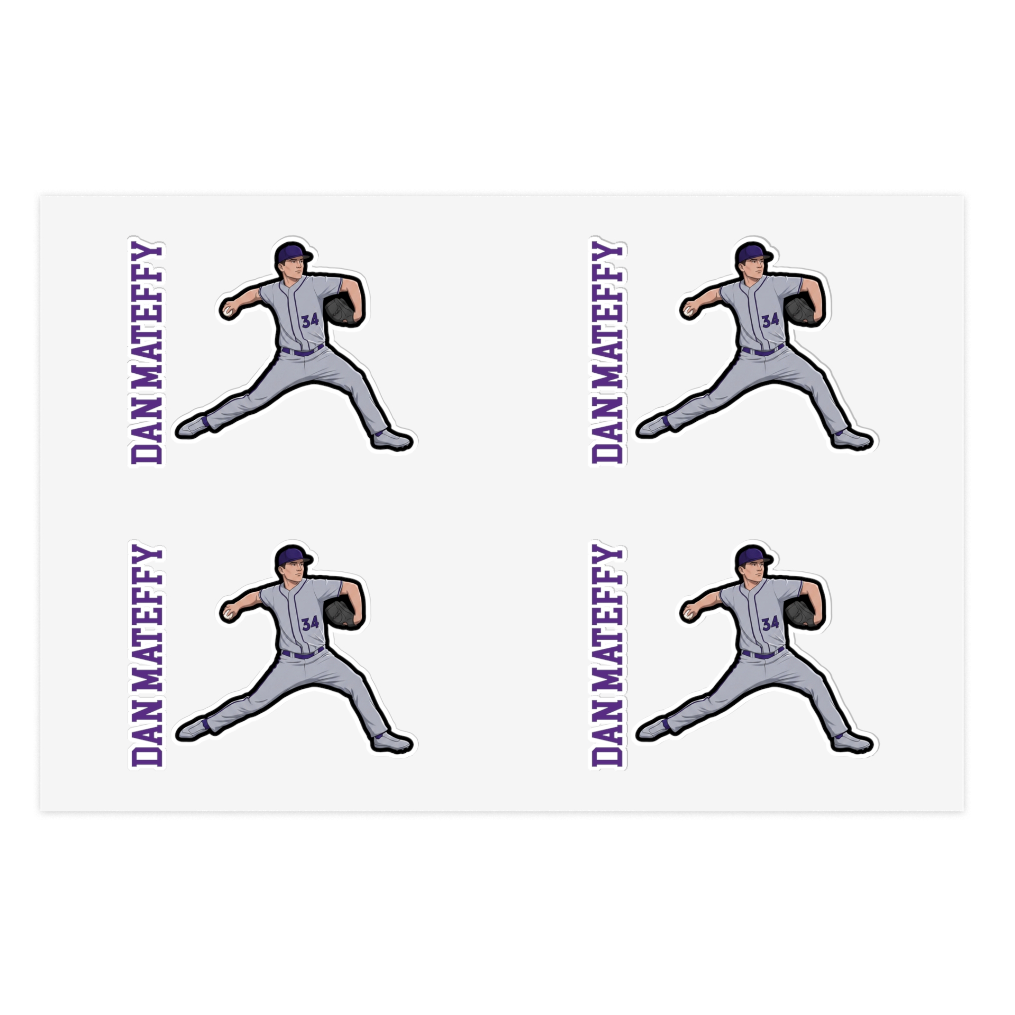 Sticker Sheet — character_name_vertical in Classic