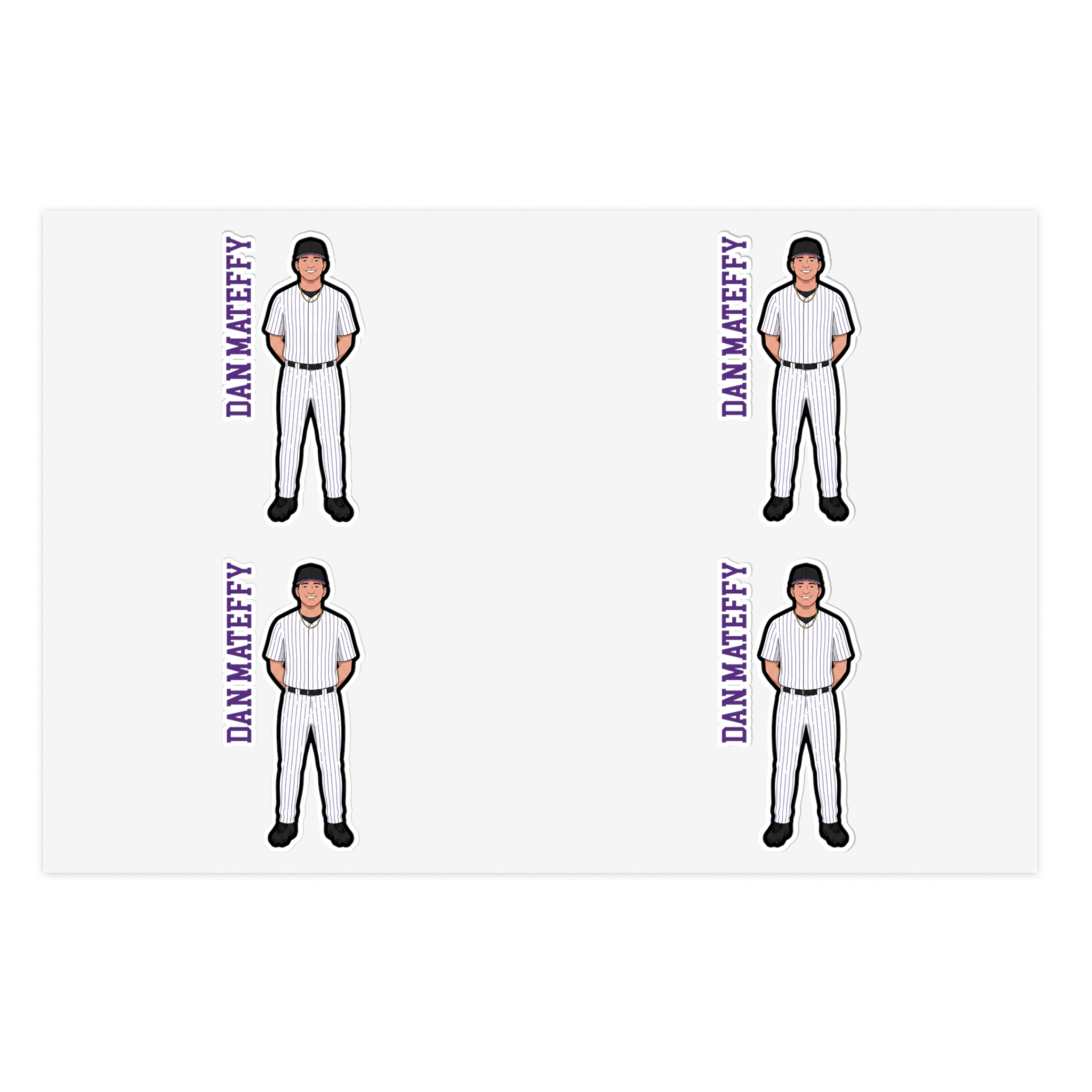 Sticker Sheet — character_name_vertical in Classic
