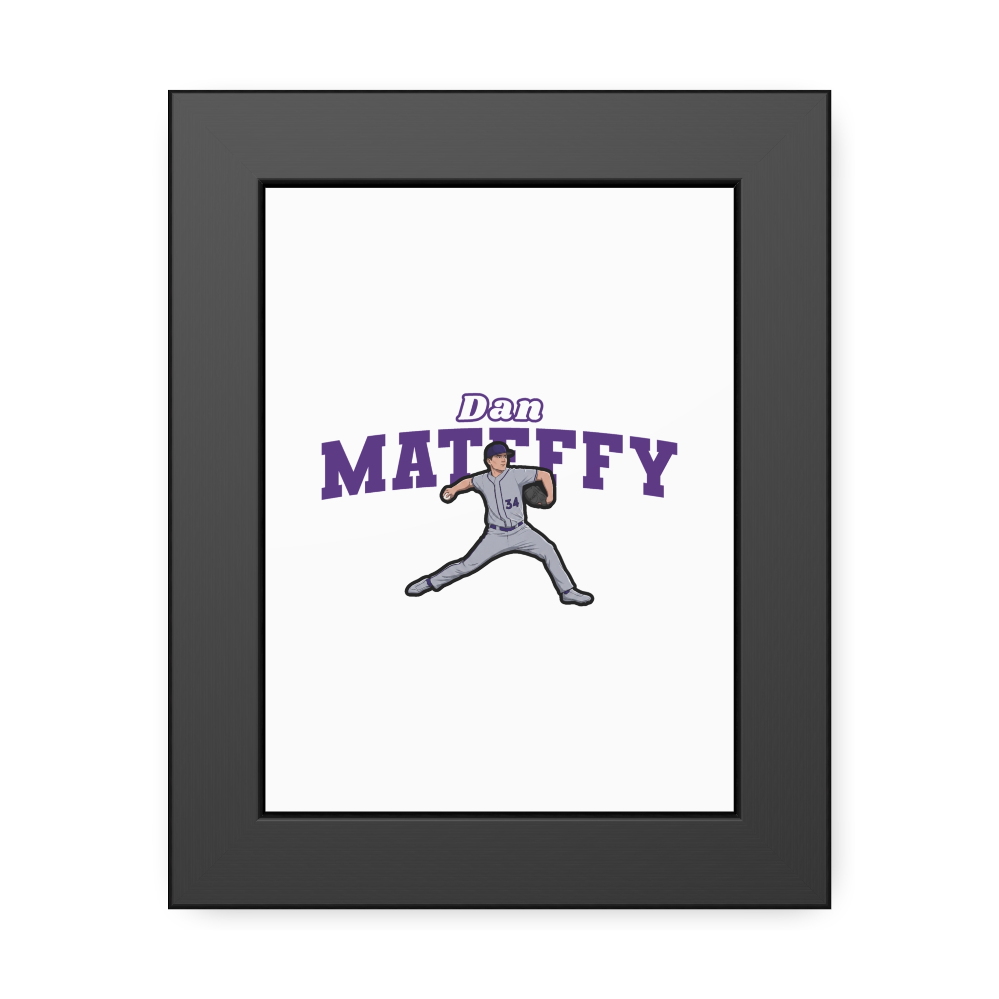 Framed Poster — character_name_arch in Black
