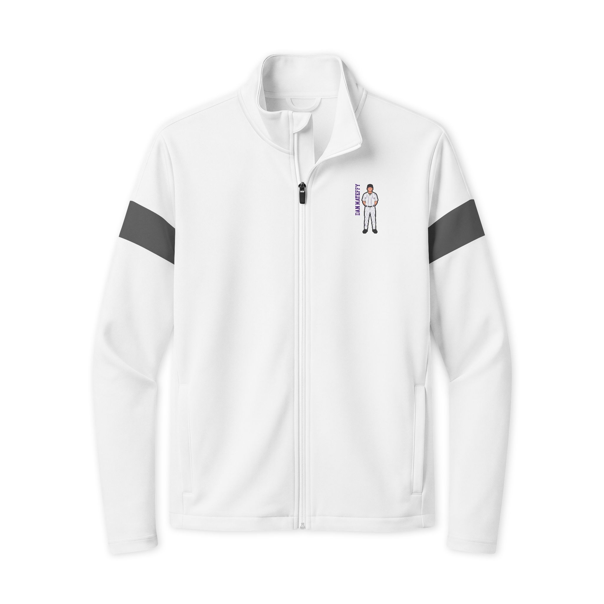 Travel Full-Zip Jacket — character_name_vertical in White/ Iron Grey