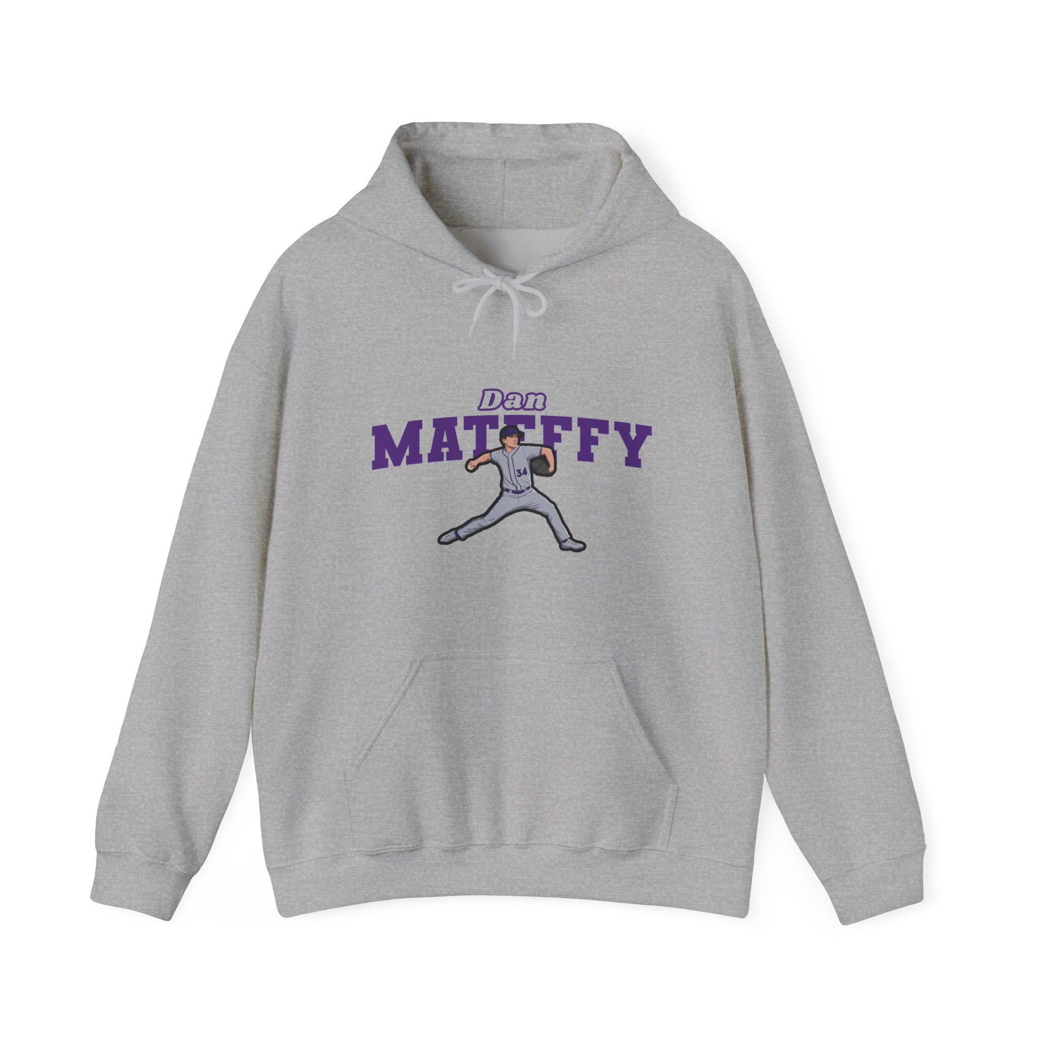 Hoodie — character_name_arch in Grey