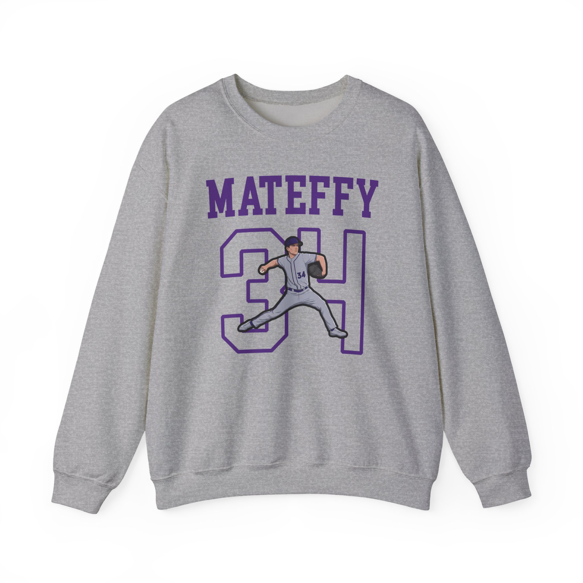 Crewneck Sweatshirt — character_shirsey in Grey