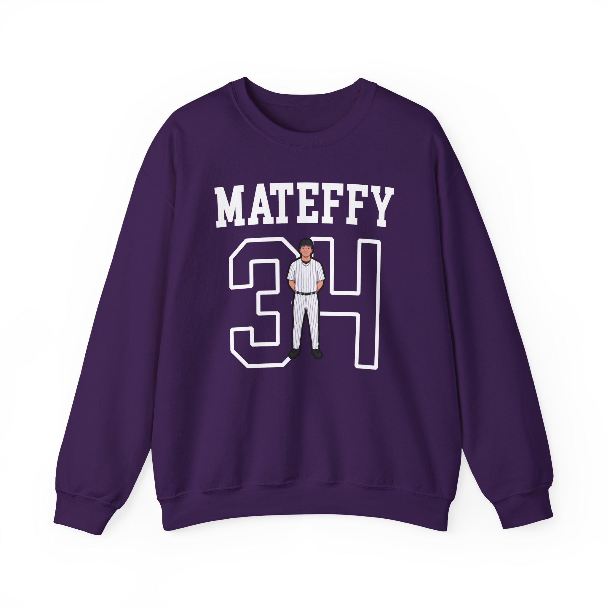 Crewneck Sweatshirt — character_shirsey in Purple