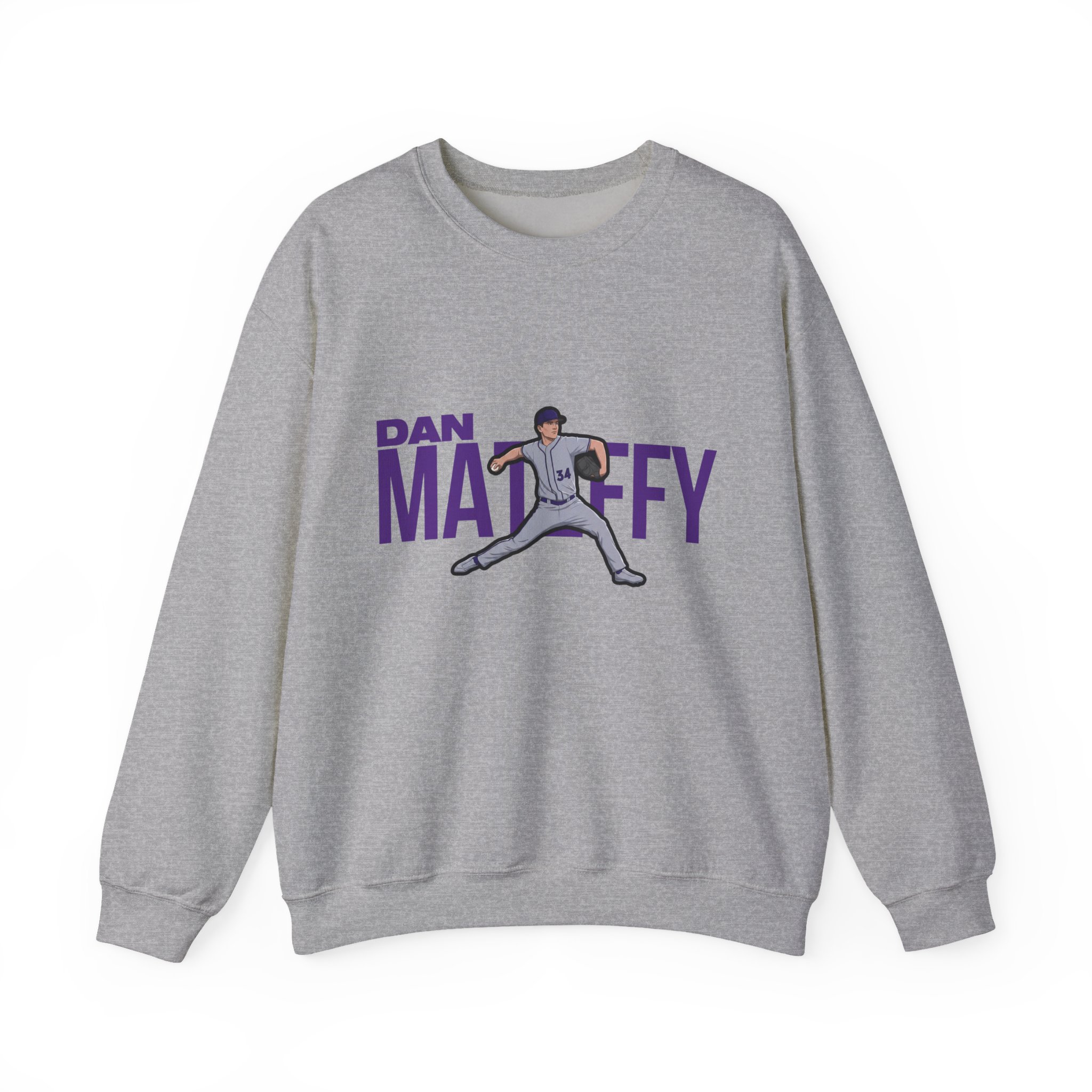 Crewneck Sweatshirt — character_player_name in Grey