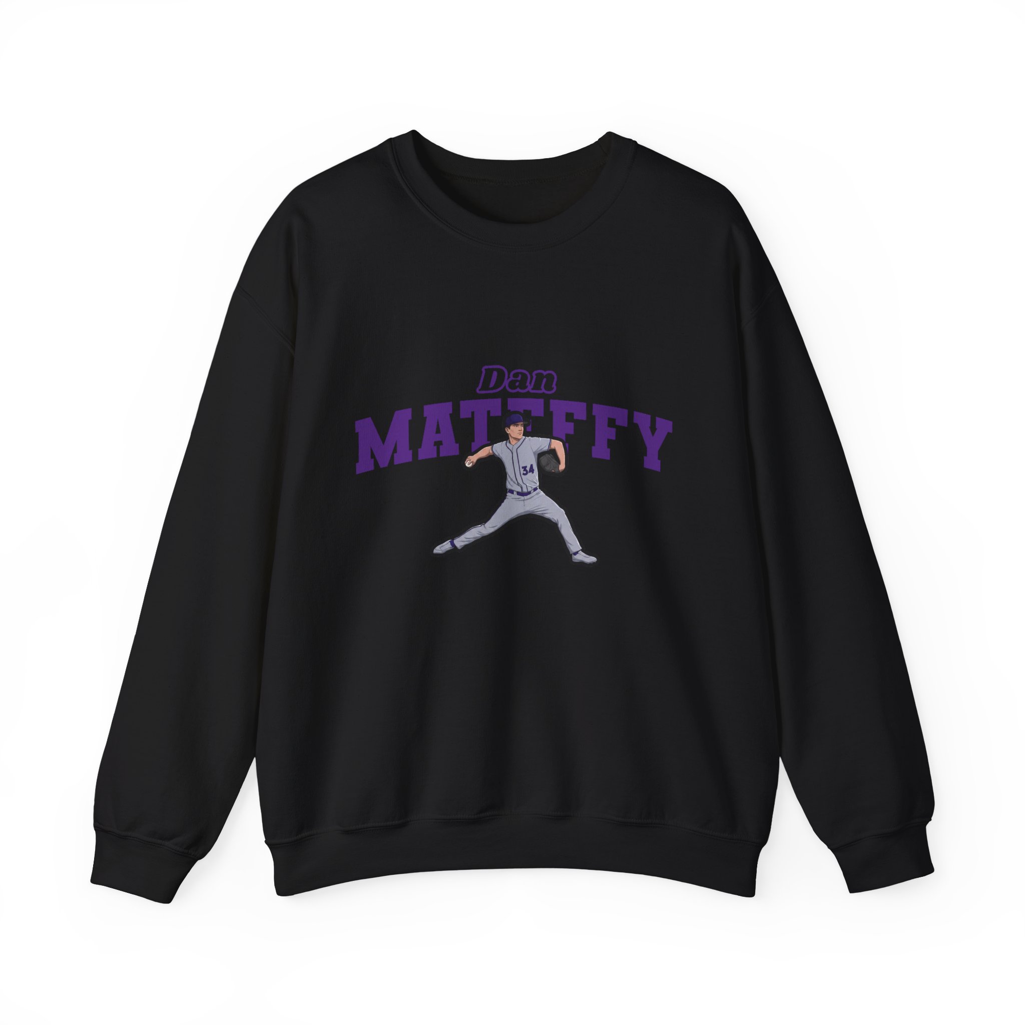 Crewneck Sweatshirt — character_name_arch in Black