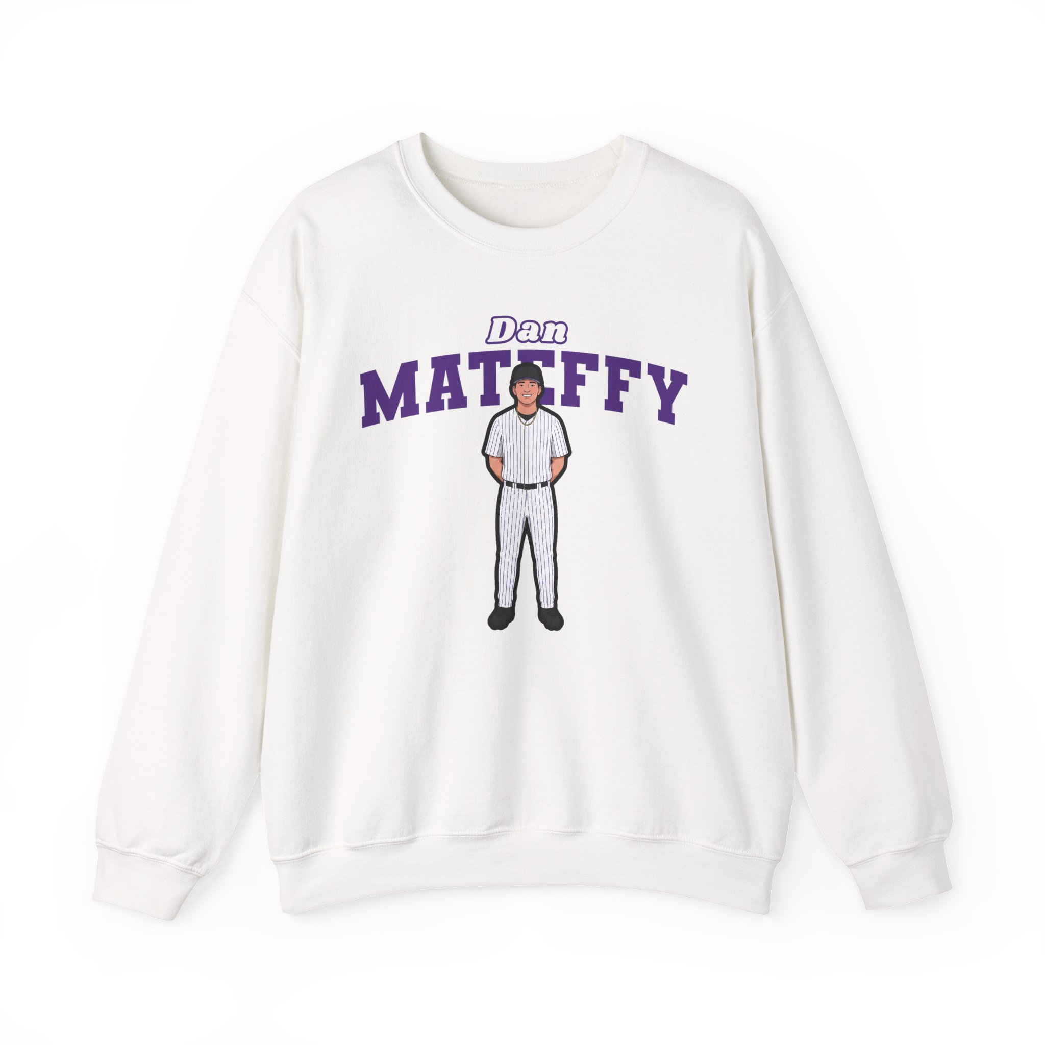 Crewneck Sweatshirt — character_name_arch in White