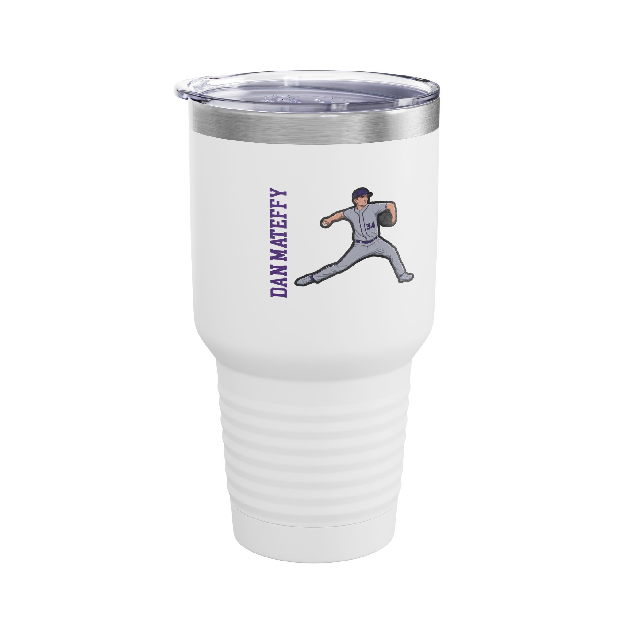 30oz Tumbler — character_name_vertical in White
