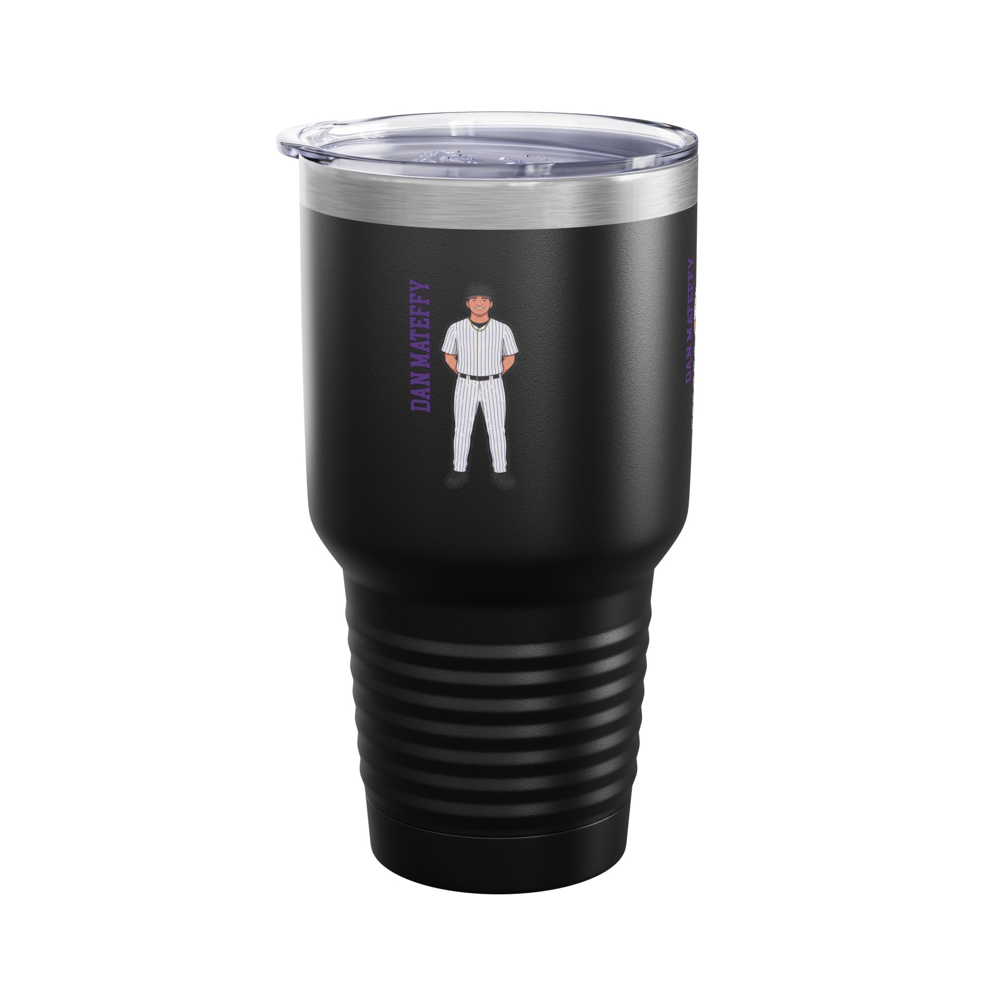 30oz Tumbler — character_name_vertical in Black