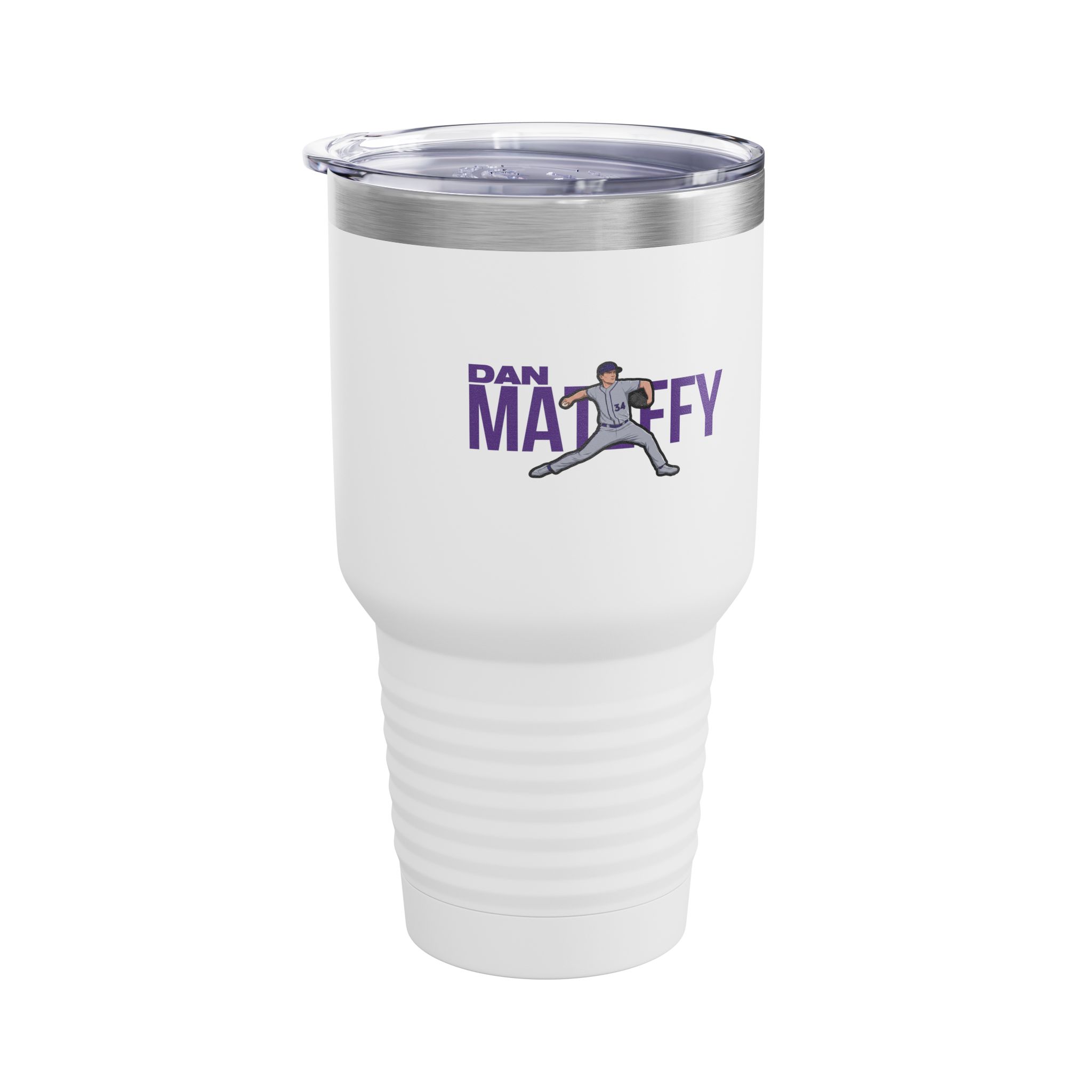 30oz Tumbler — character_player_name in White