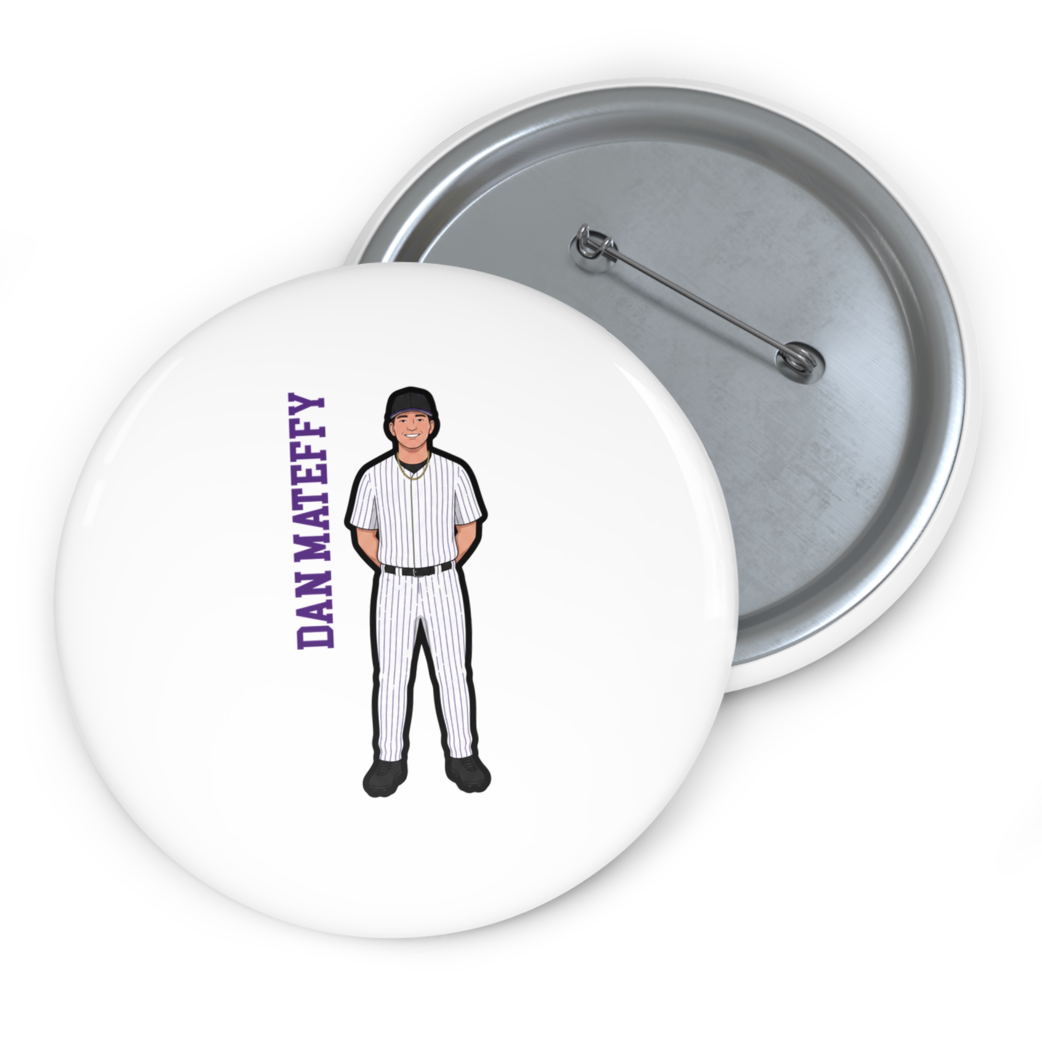 Game Day Pin — character_name_vertical in Classic