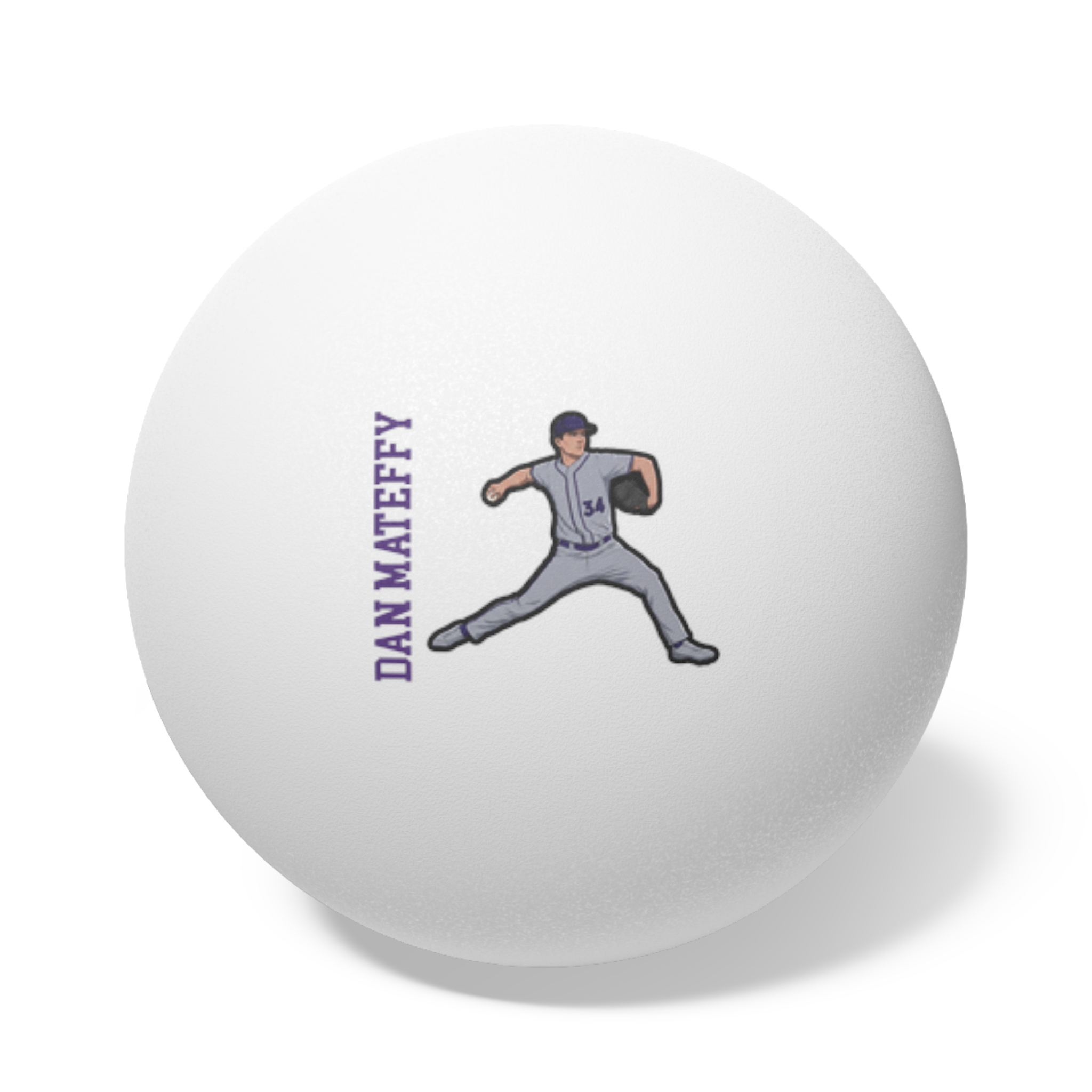 Ping Pong Balls, 6 pcs — character_name_vertical in White