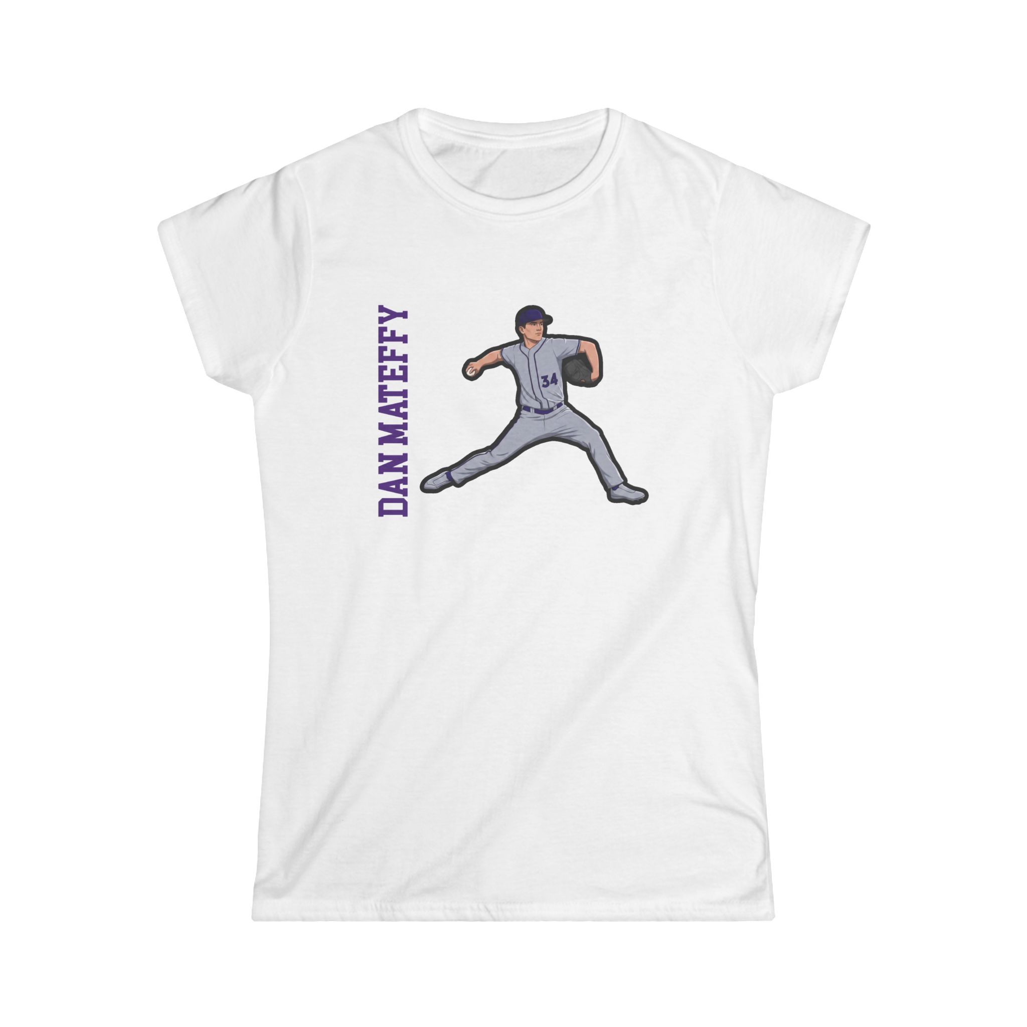 Women's Softstyle Tee — character_name_vertical in White