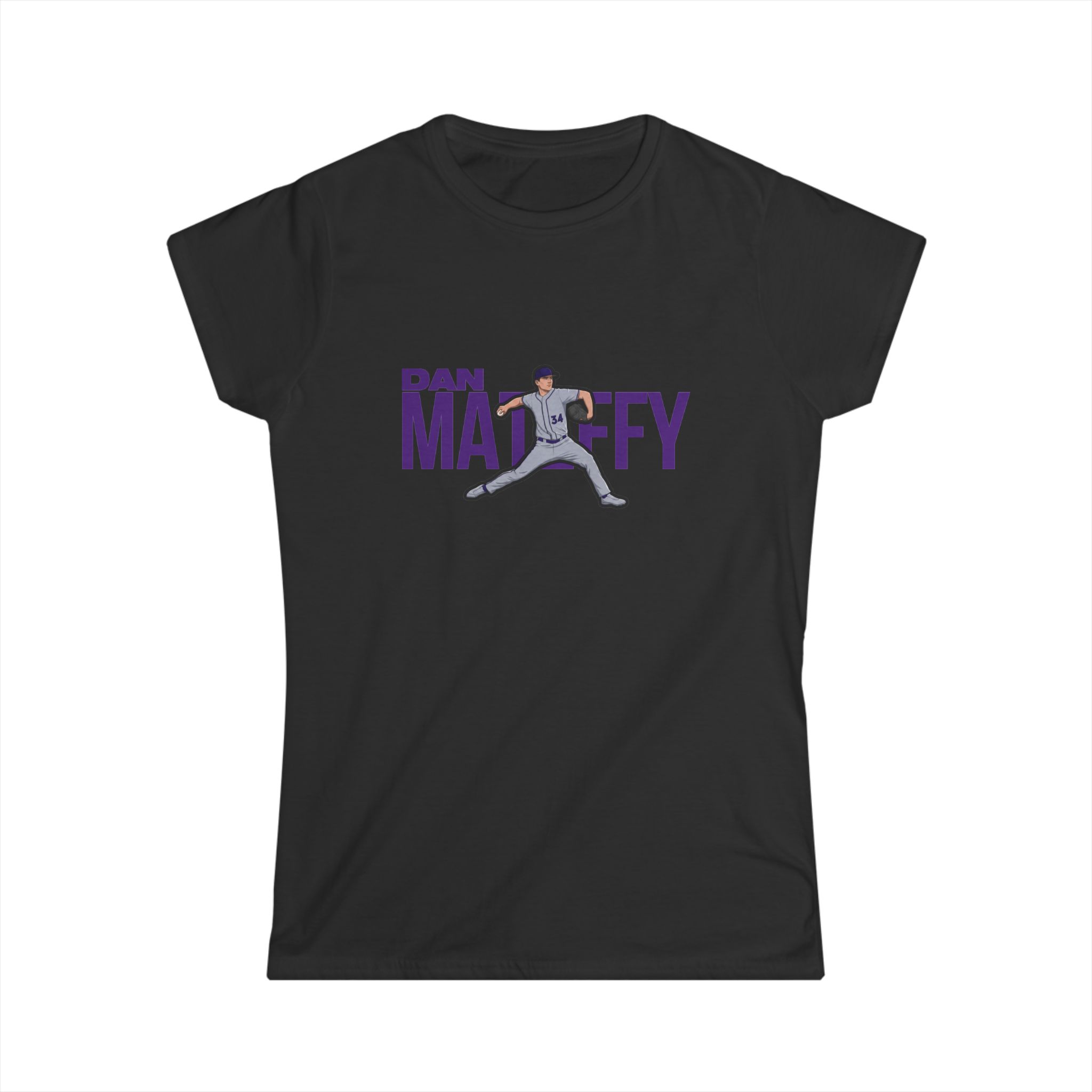 Women's Softstyle Tee — character_player_name in Black