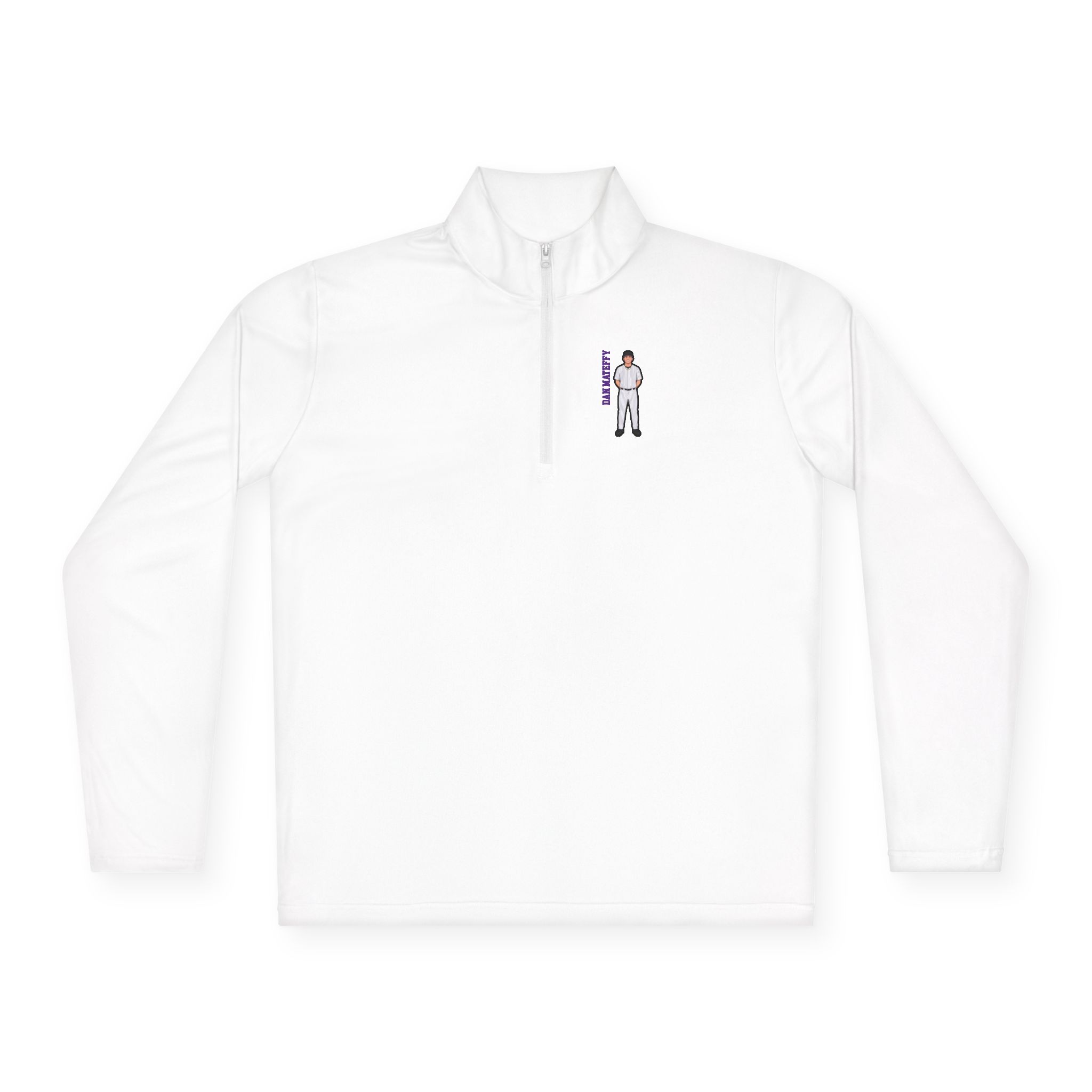 Q-Zip Pullover — character_name_vertical in White