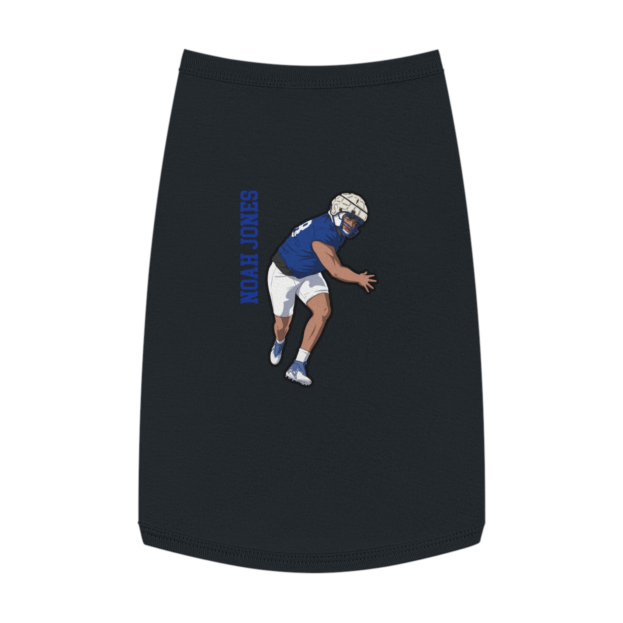 Pet Tank Top — character_name_vertical in Black