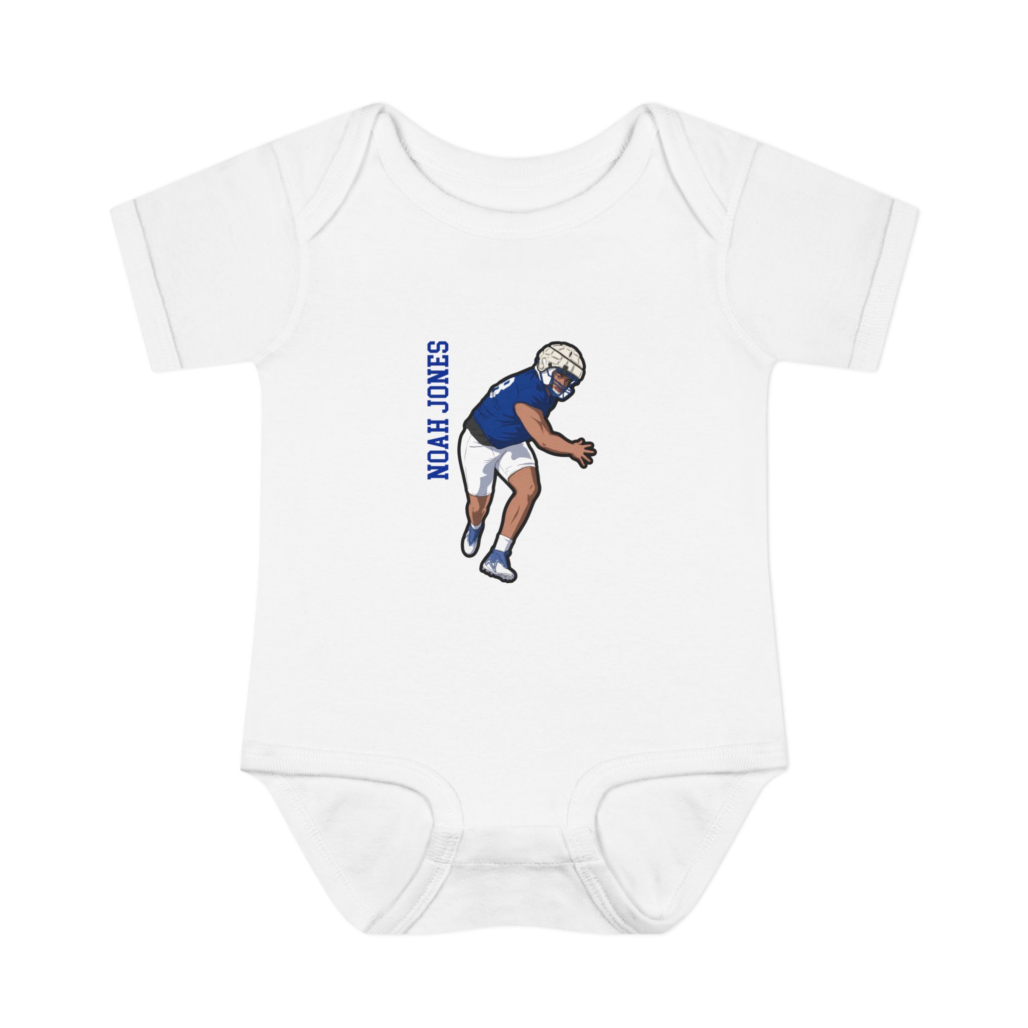 Baby Onesie — character_name_vertical in White