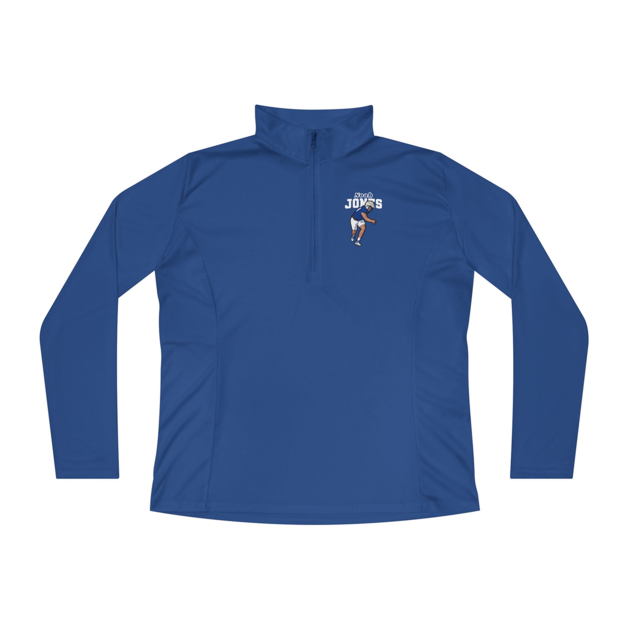 Women's Q-Zip Pullover — character_name_arch in Royal