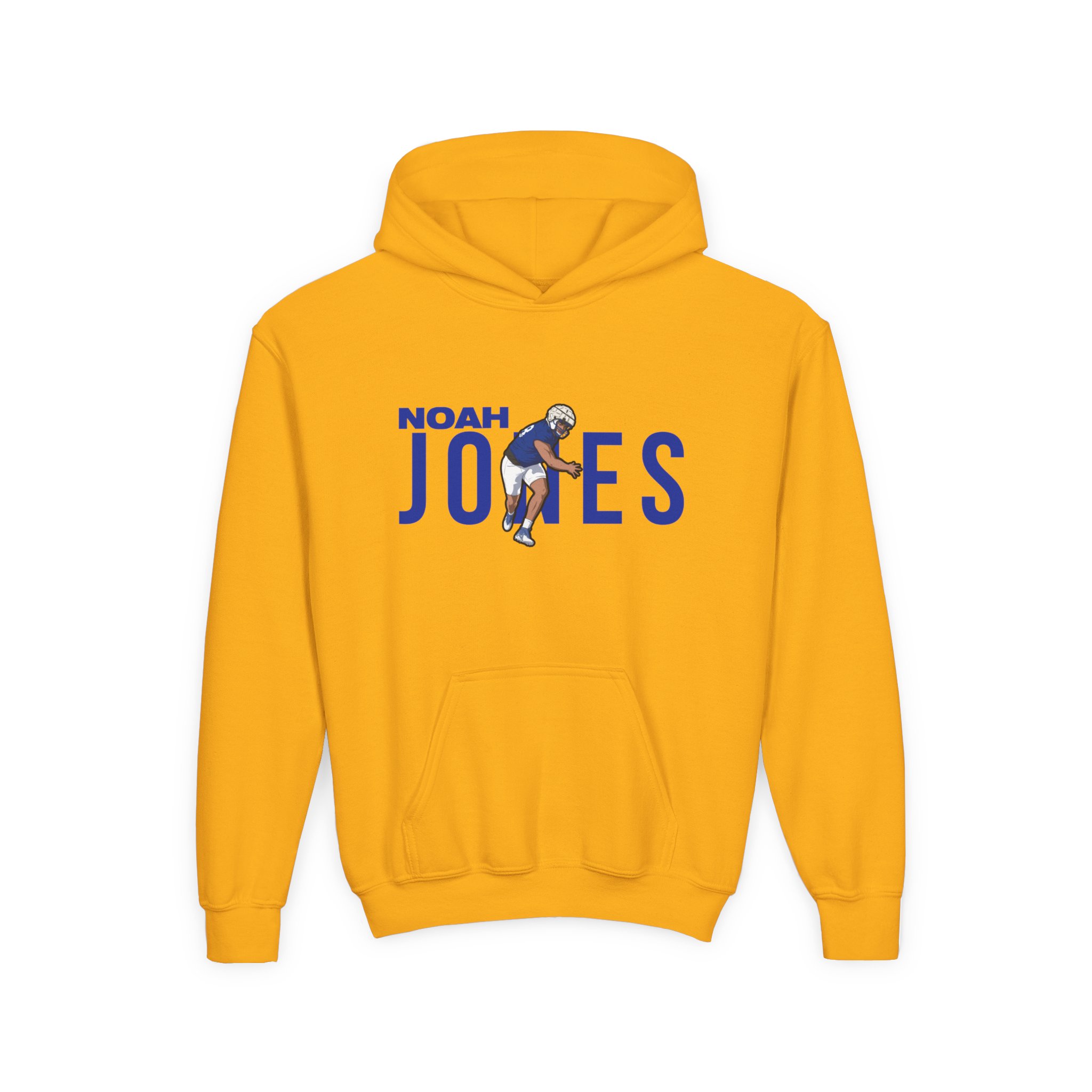 Youth Hoodie — character_player_name in Gold