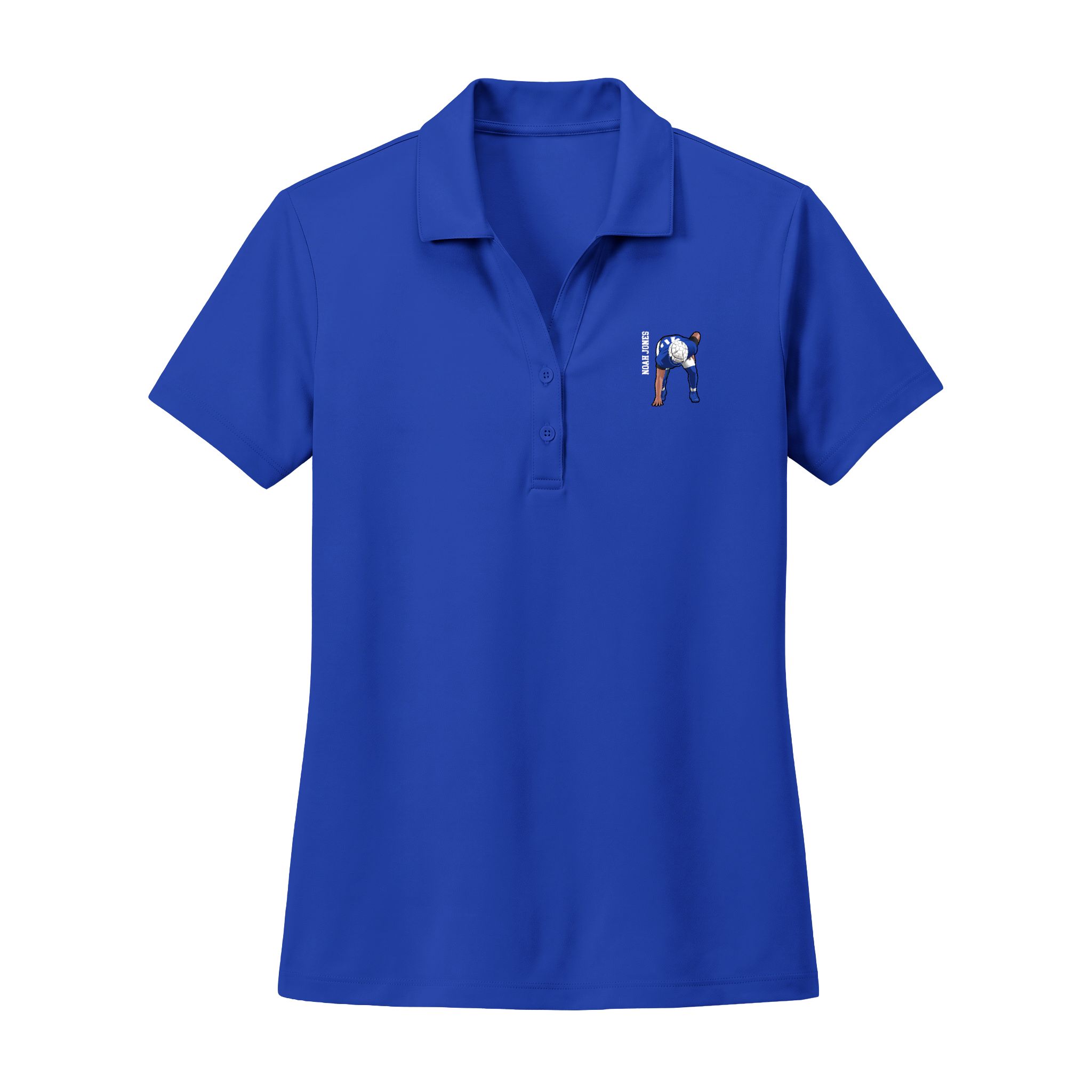 Women's Polo — character_name_vertical in Royal