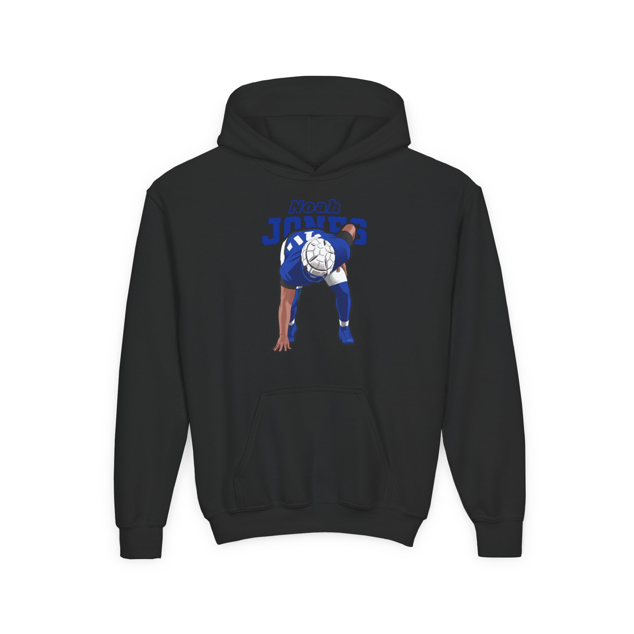 Youth Hoodie — character_name_arch in Black