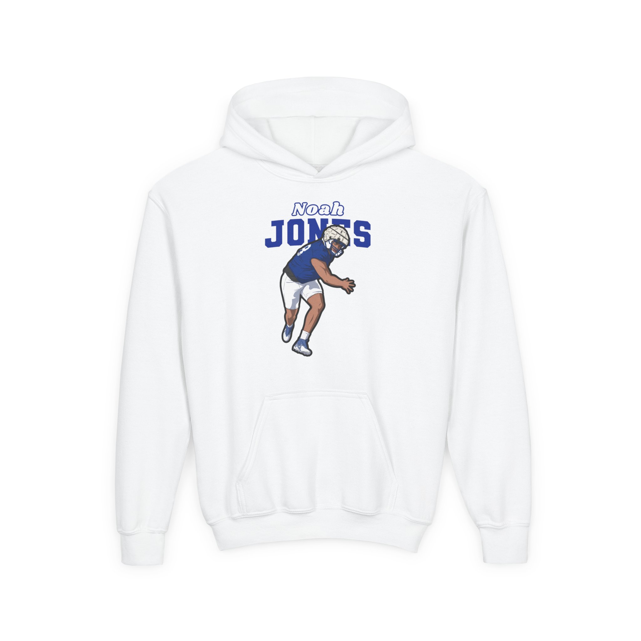 Youth Hoodie — character_name_arch in White