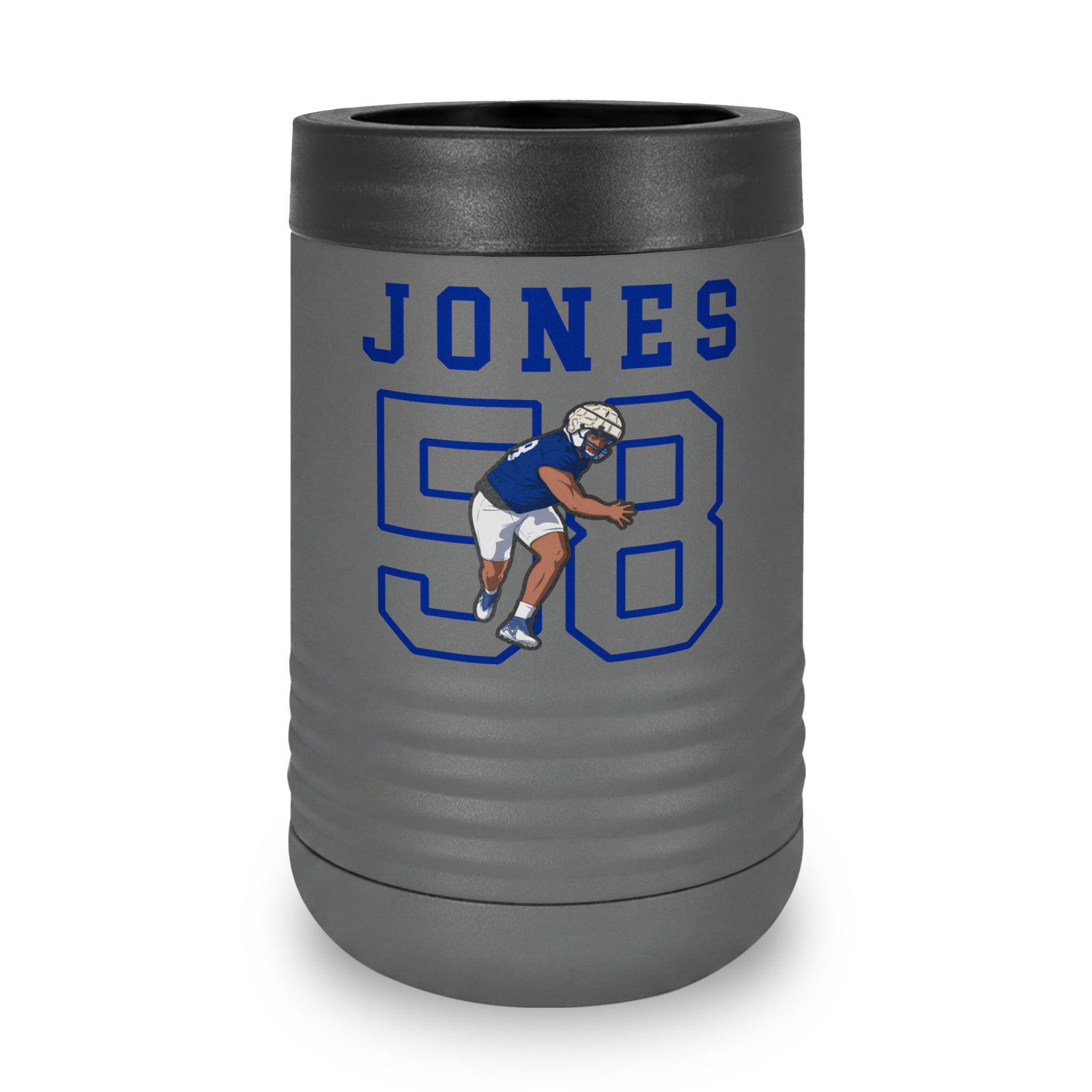 Stainless Can Cooler — character_shirsey in Grey